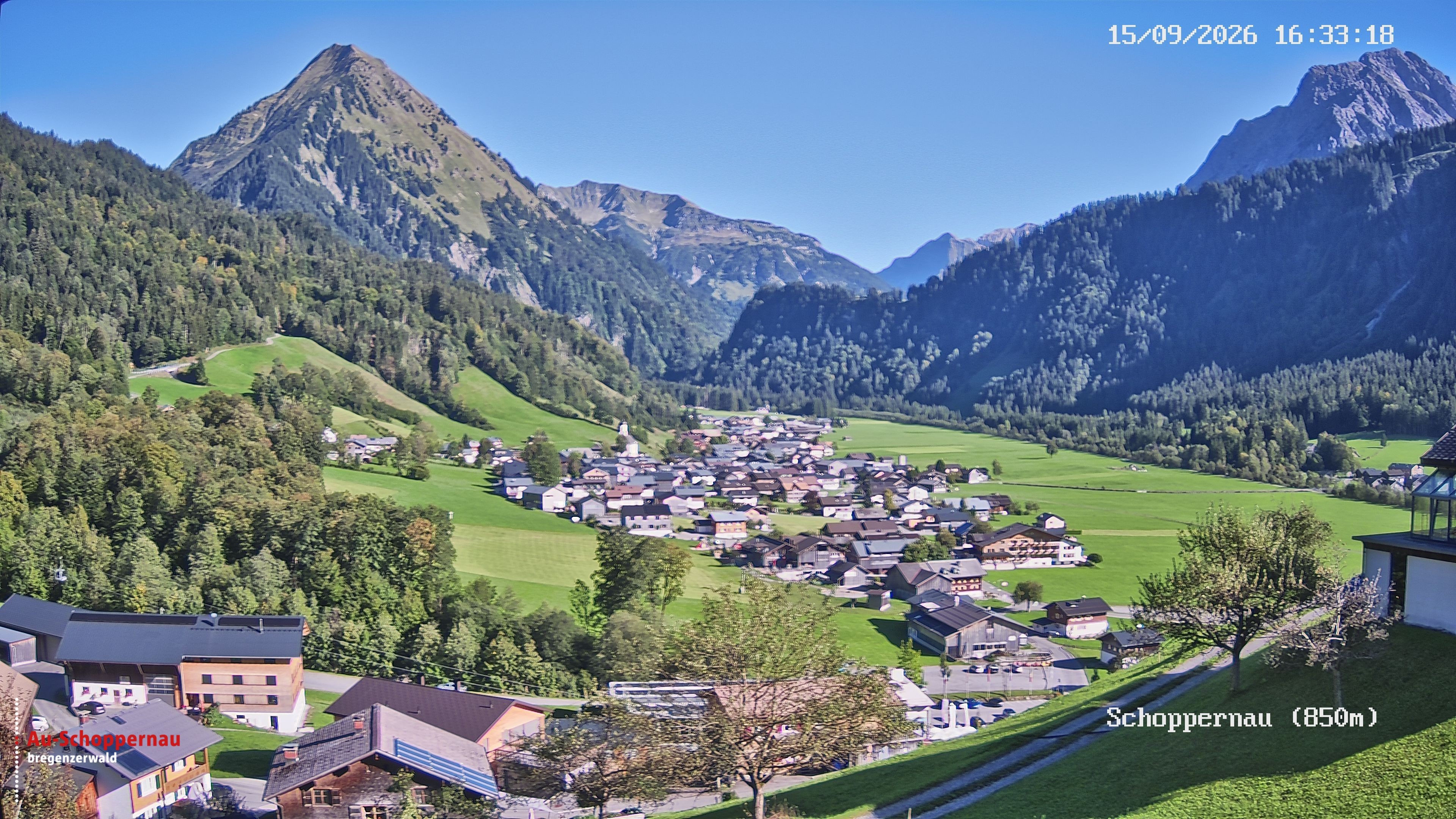 Archiv Foto Webcam Schoppernau im Bregenzerwald