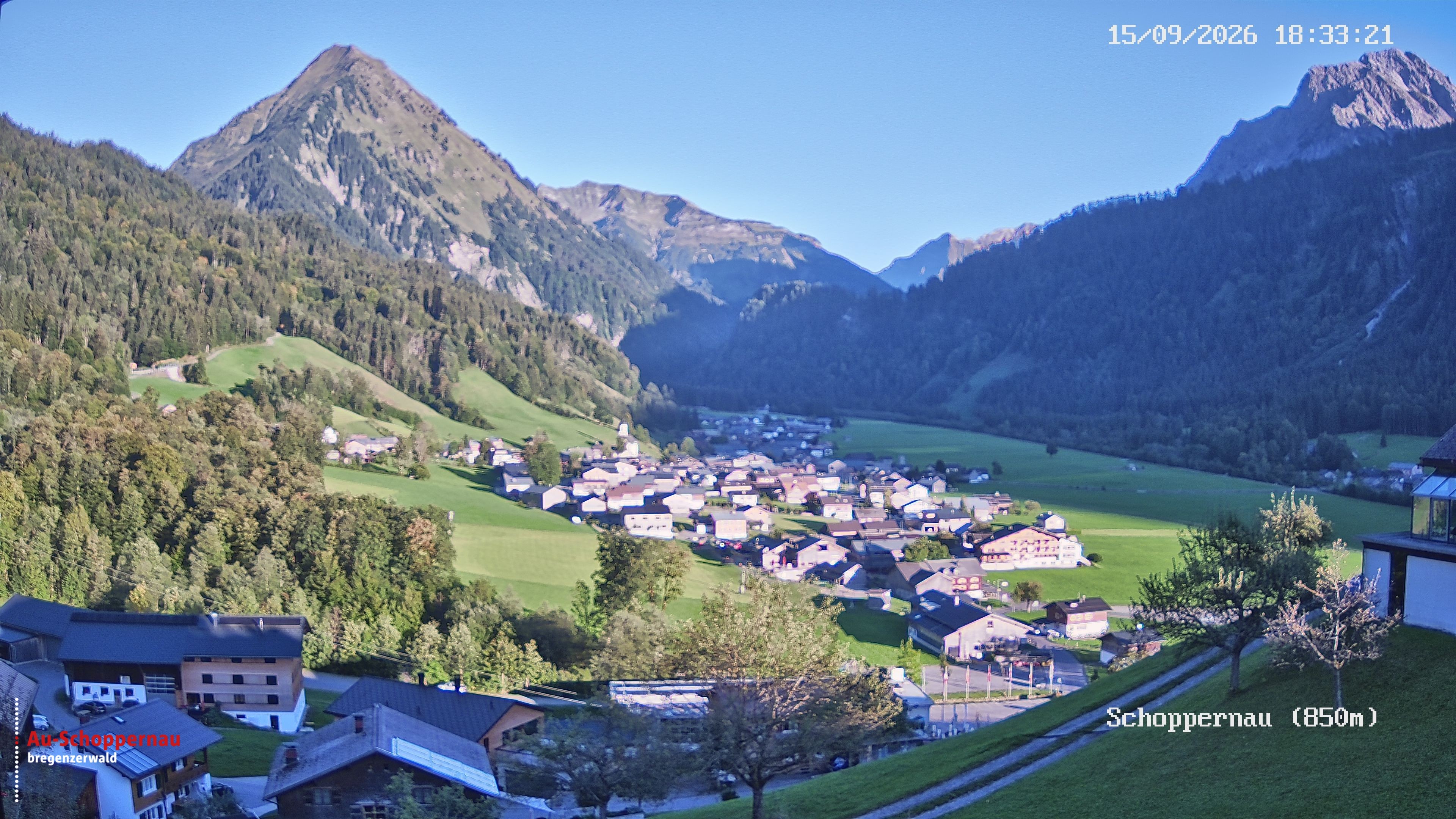 Archiv Foto Webcam Schoppernau im Bregenzerwald