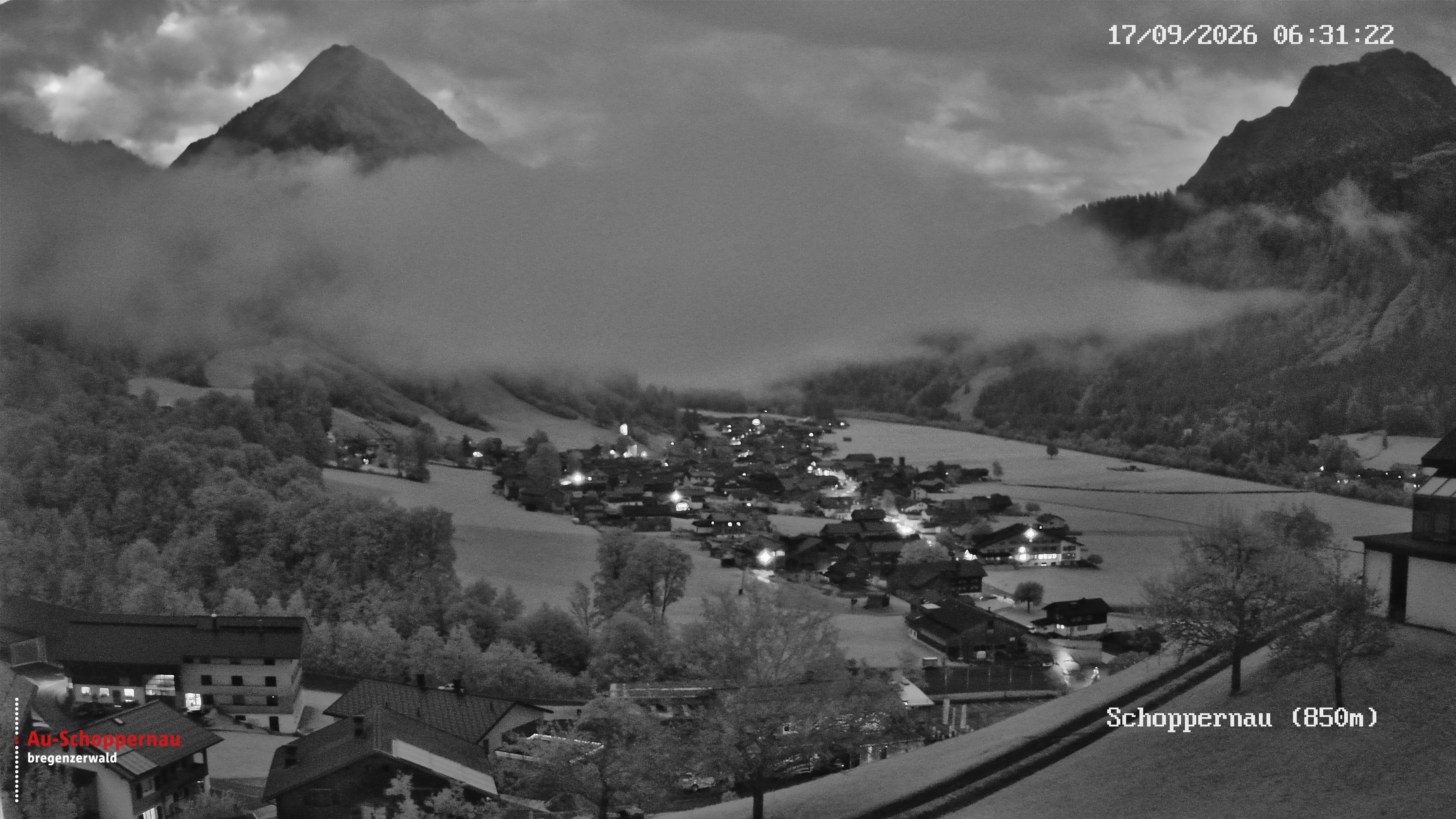Archiv Foto Webcam Schoppernau im Bregenzerwald