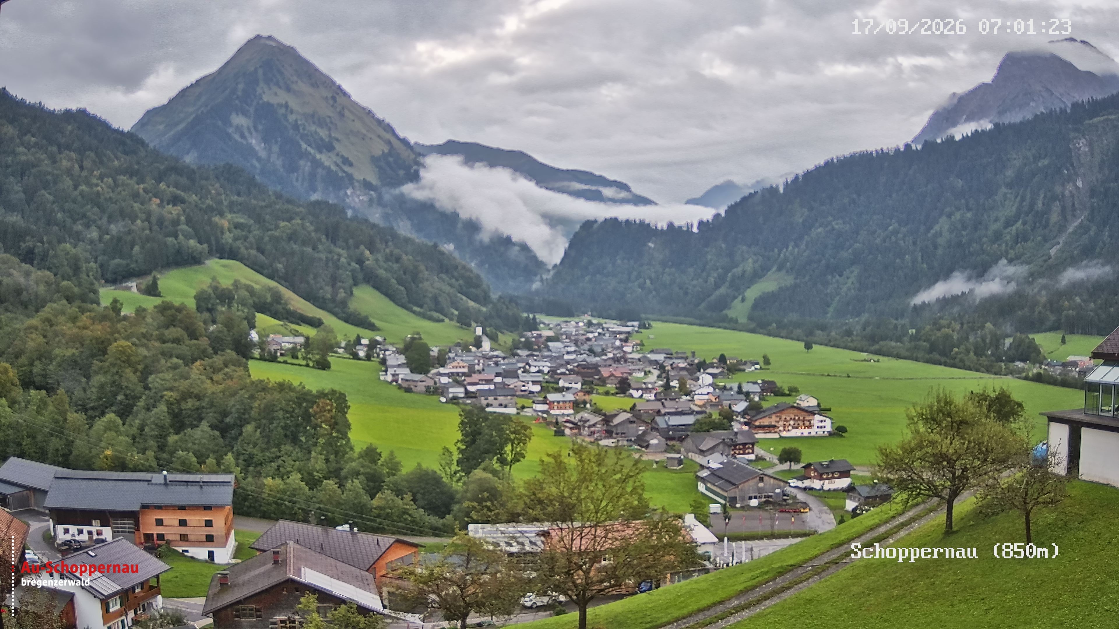 Archiv Foto Webcam Schoppernau im Bregenzerwald