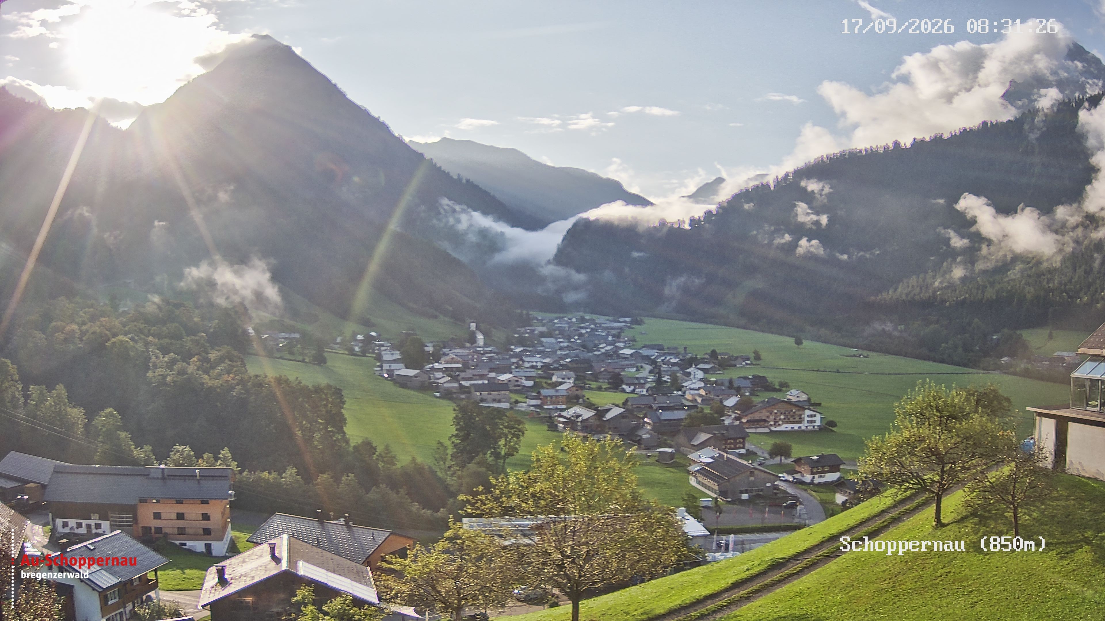 Archiv Foto Webcam Schoppernau im Bregenzerwald