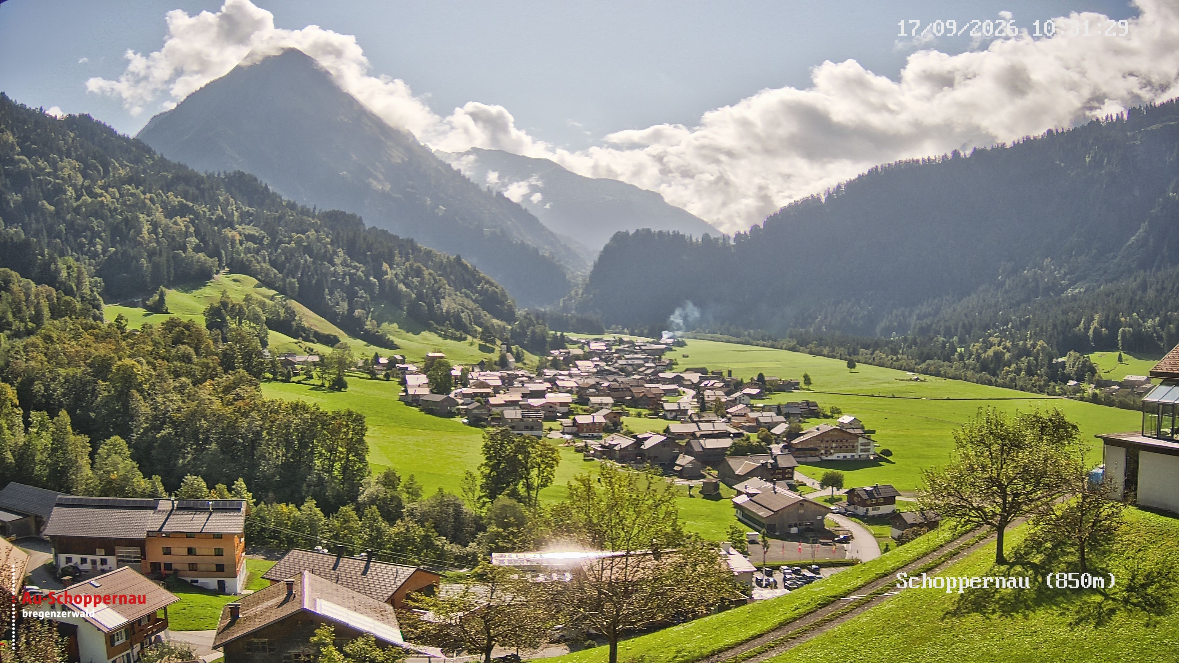 Archiv Foto Webcam Schoppernau im Bregenzerwald