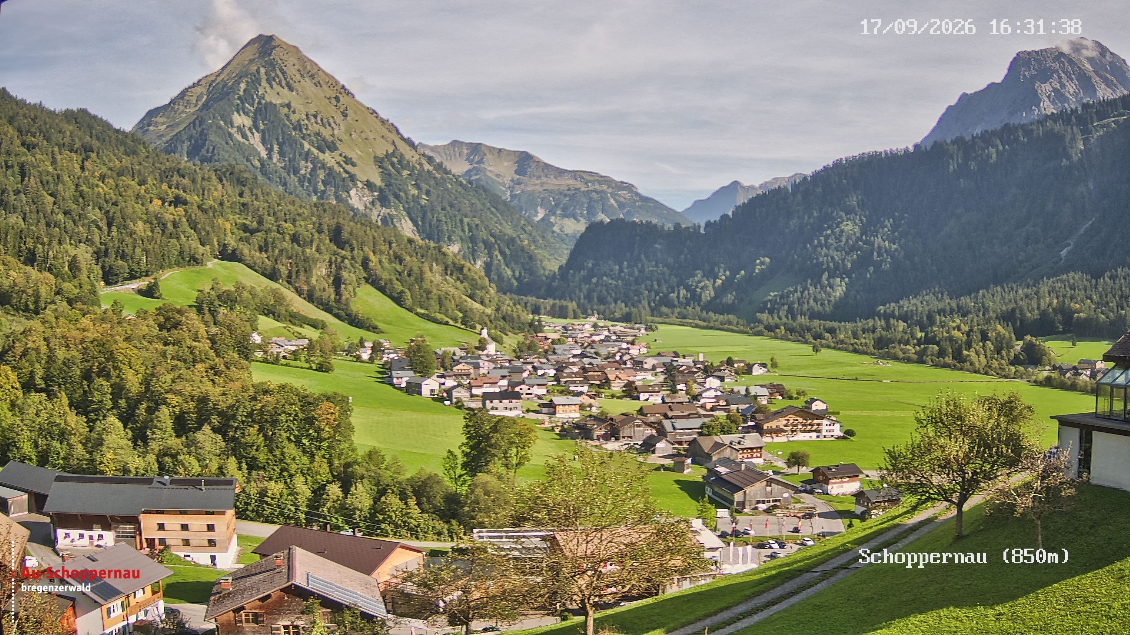 Archiv Foto Webcam Schoppernau im Bregenzerwald