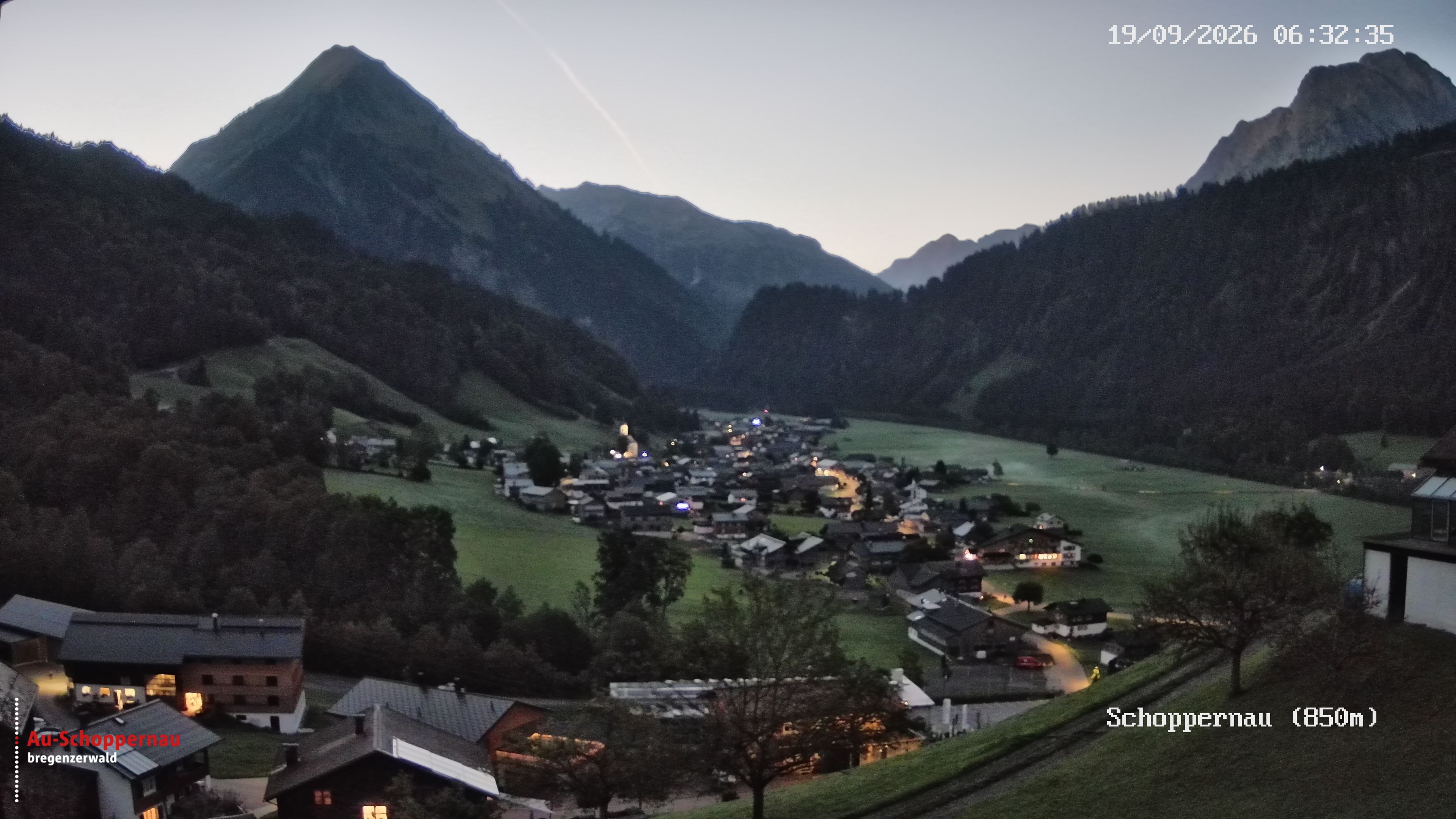 Archived image Webcam Schoppernau in the Bregenzerwald