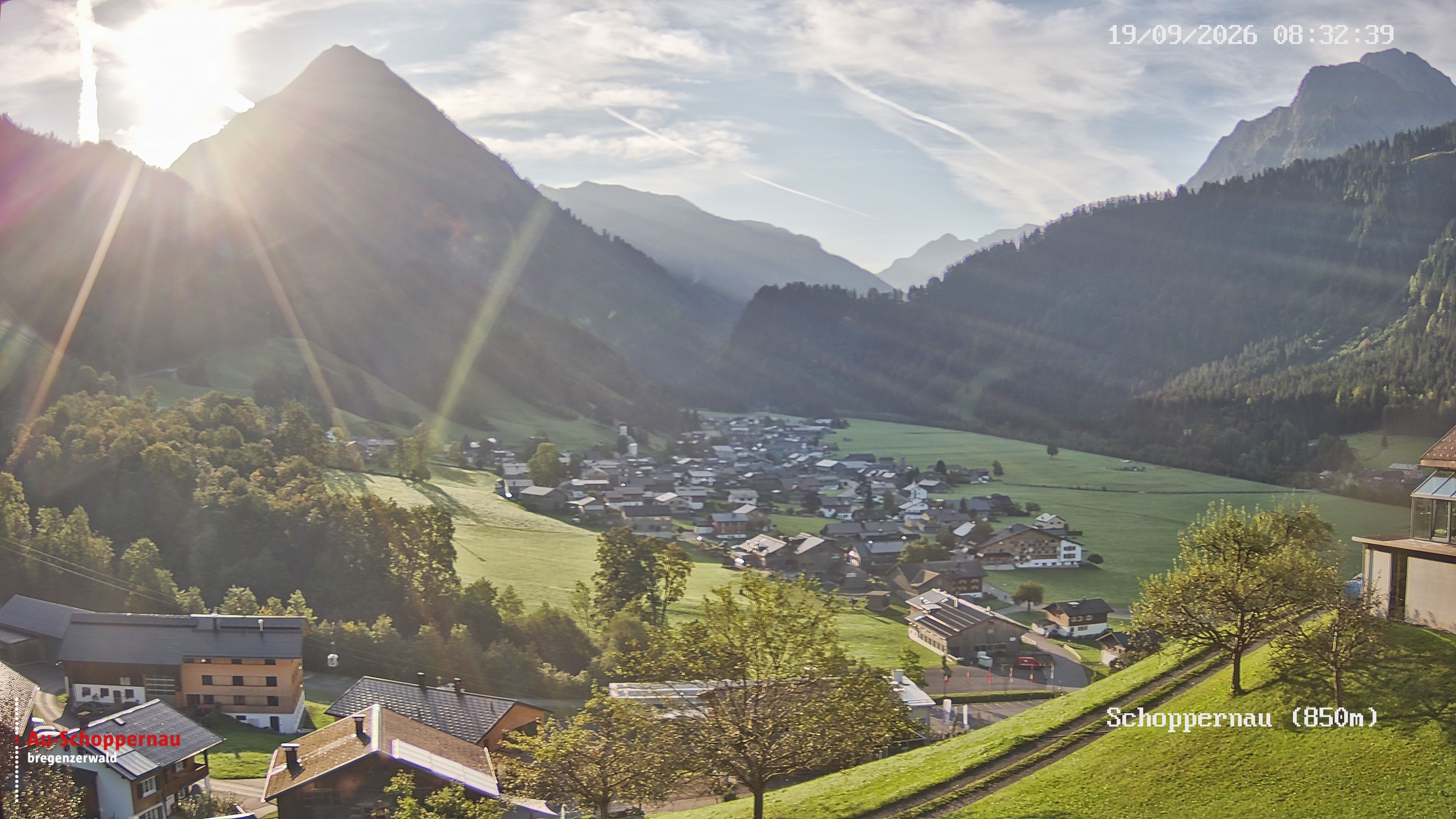Archived image Webcam Schoppernau in the Bregenzerwald
