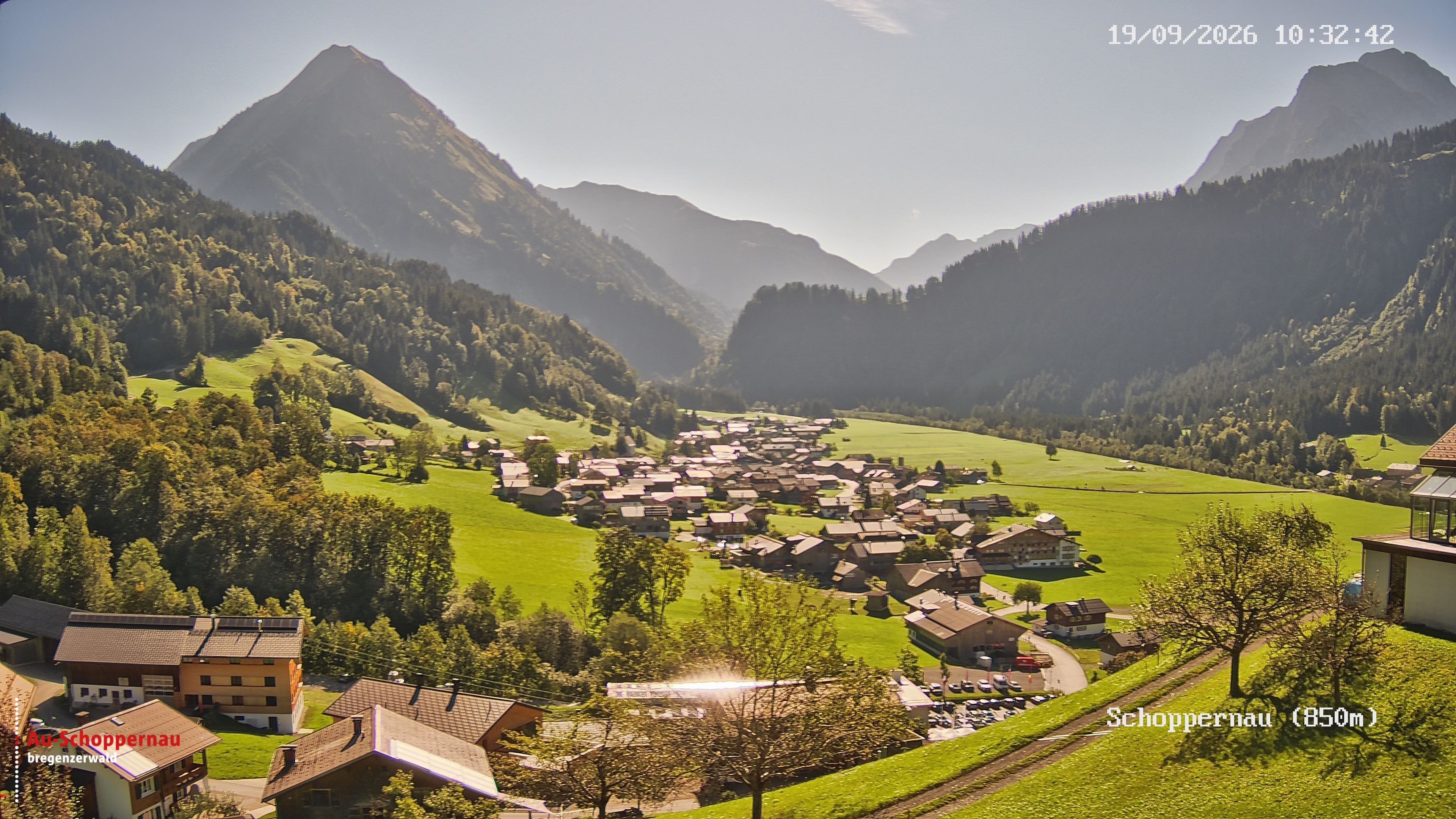 Archived image Webcam Schoppernau in the Bregenzerwald