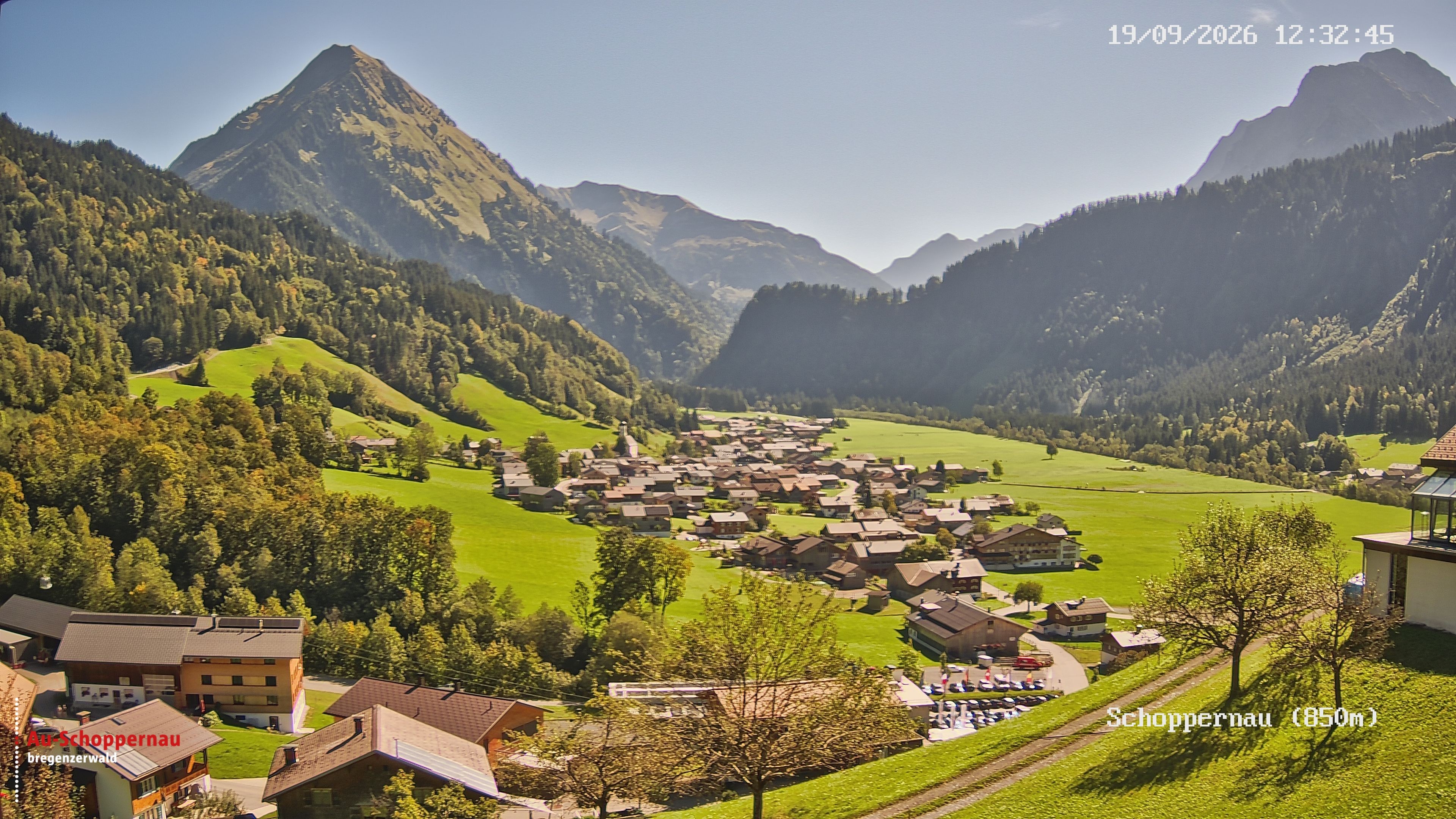 Archived image Webcam Schoppernau in the Bregenzerwald