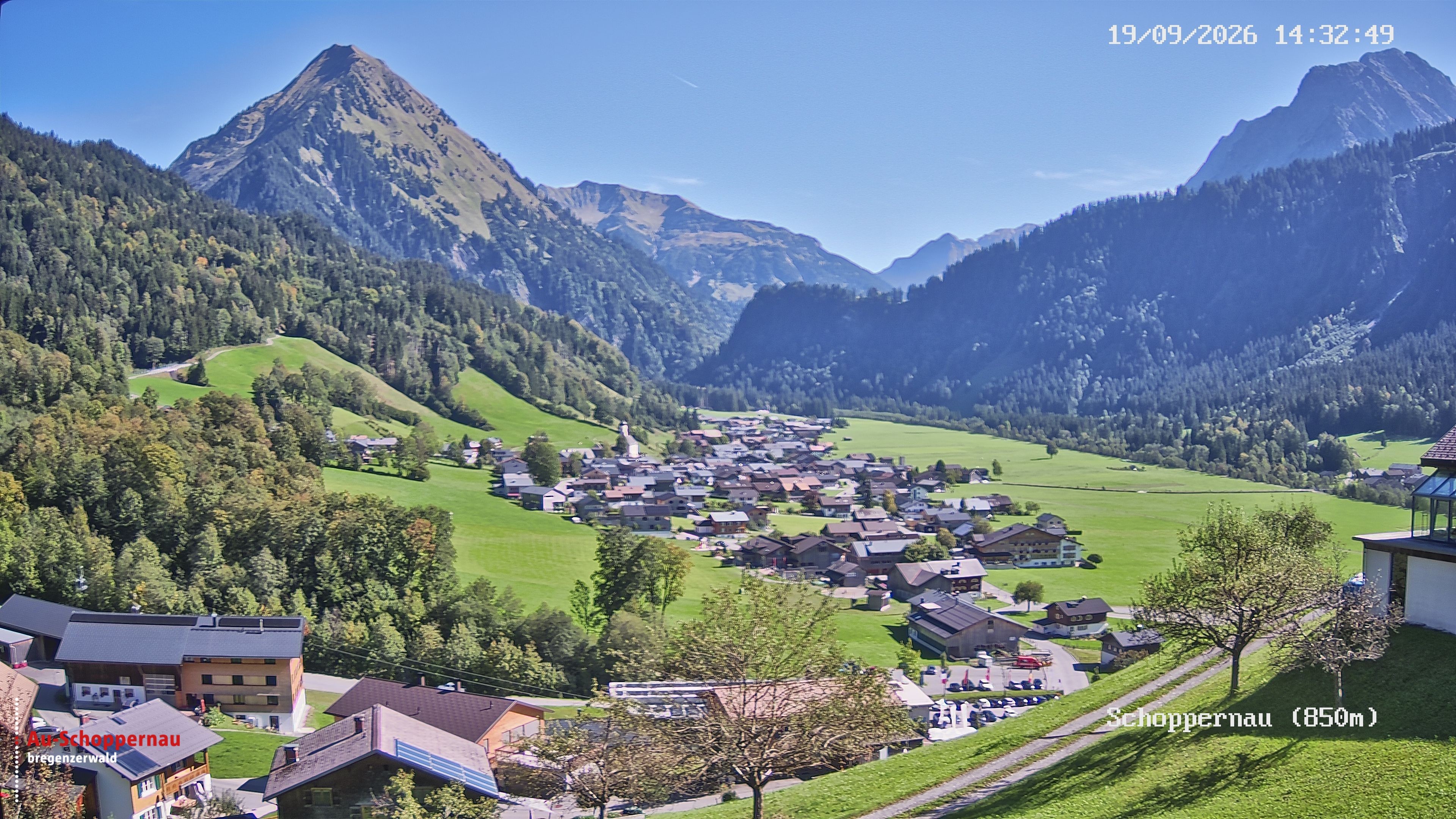 Archived image Webcam Schoppernau in the Bregenzerwald