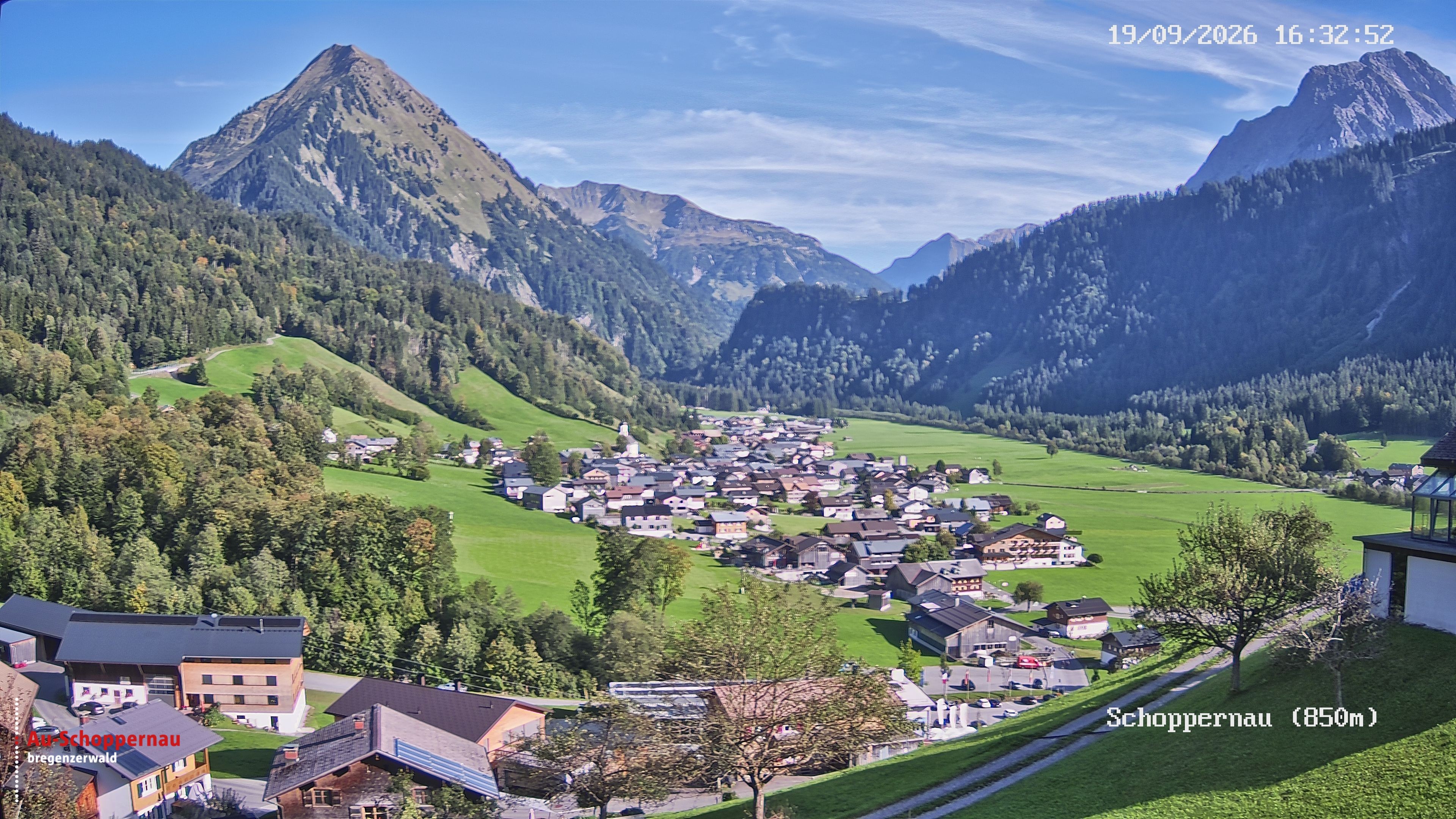 Archived image Webcam Schoppernau in the Bregenzerwald