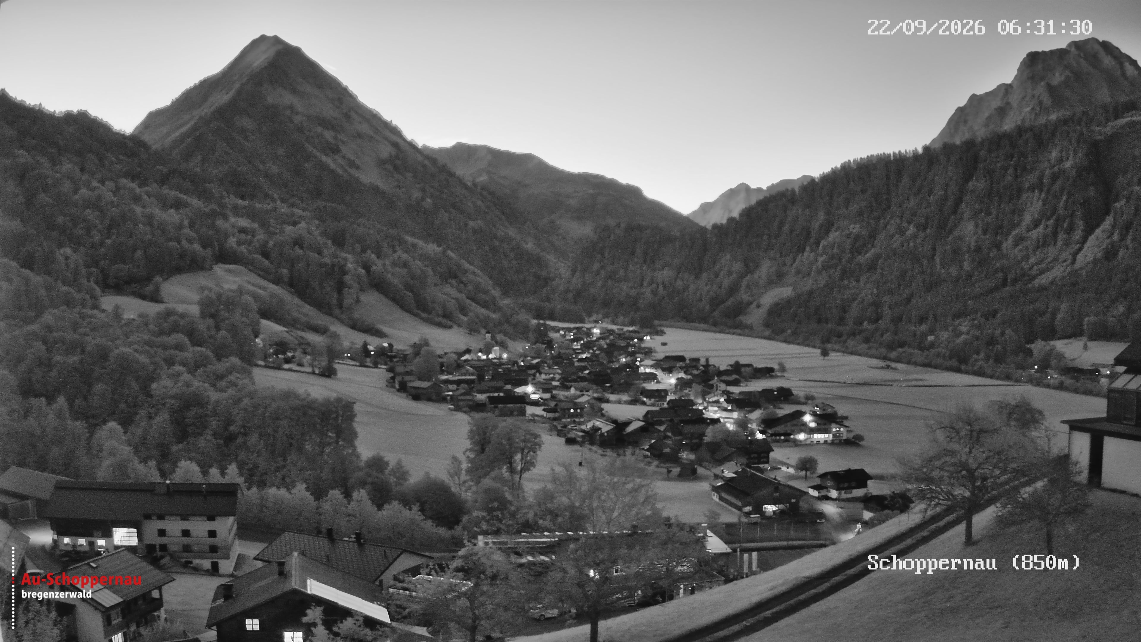 Archiv Foto Webcam Schoppernau im Bregenzerwald