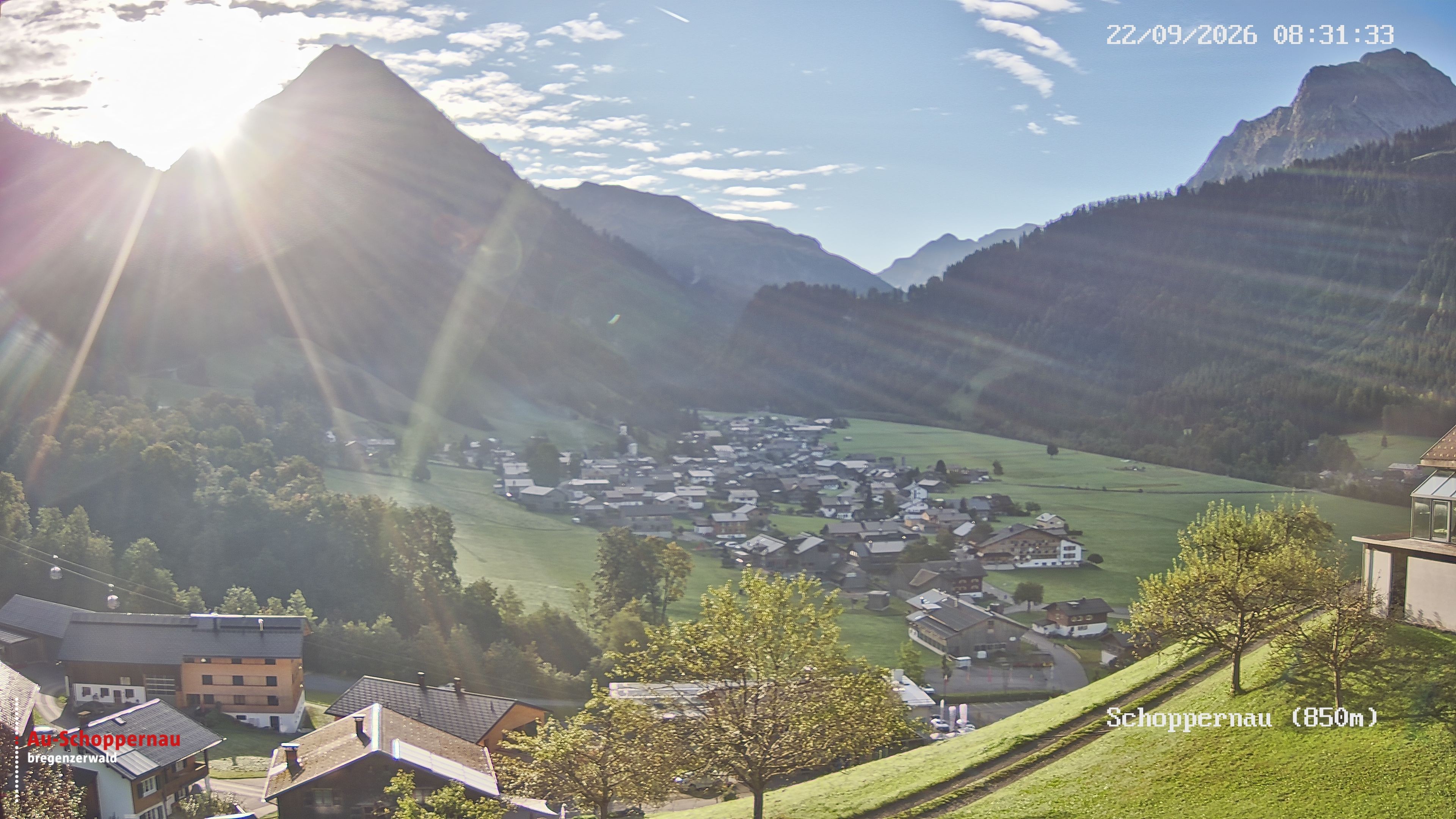 Archiv Foto Webcam Schoppernau im Bregenzerwald