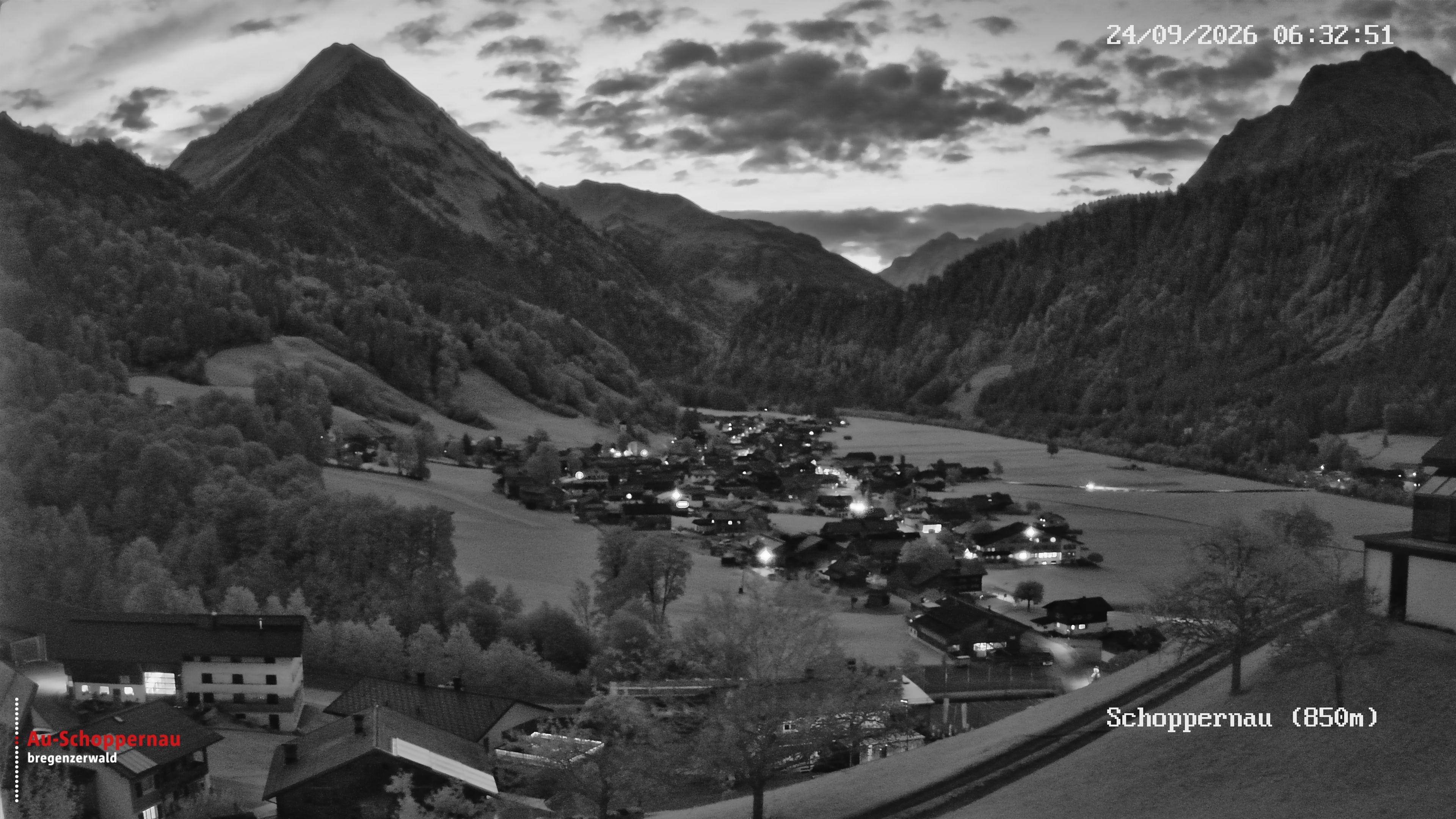 Archiv Foto Webcam Schoppernau im Bregenzerwald