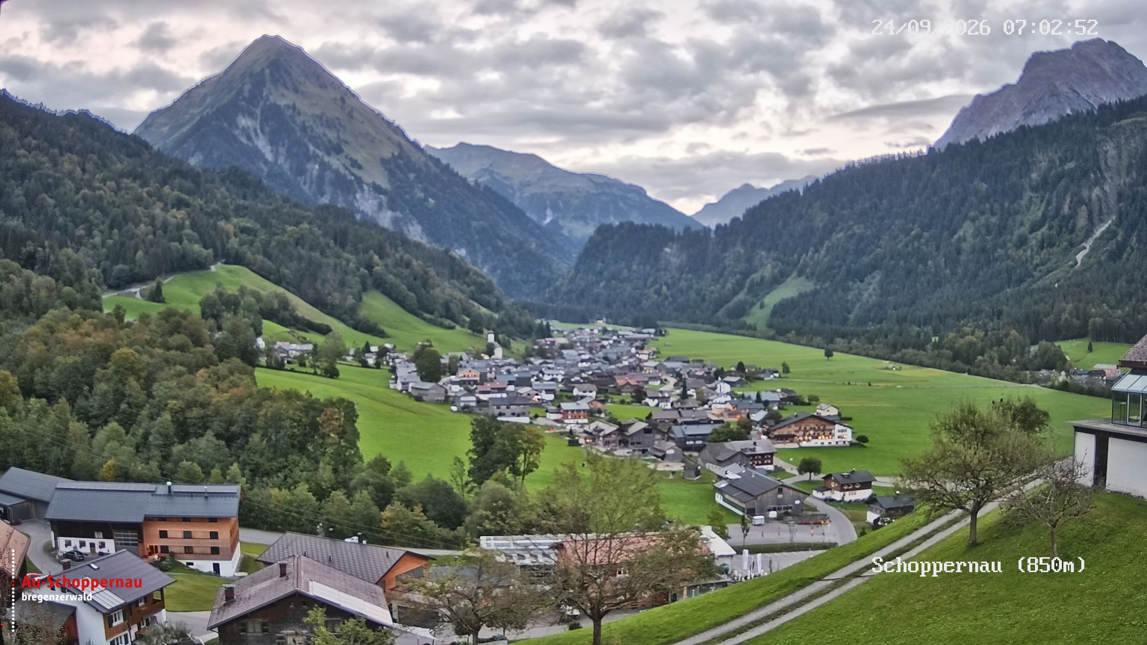 Archiv Foto Webcam Schoppernau im Bregenzerwald