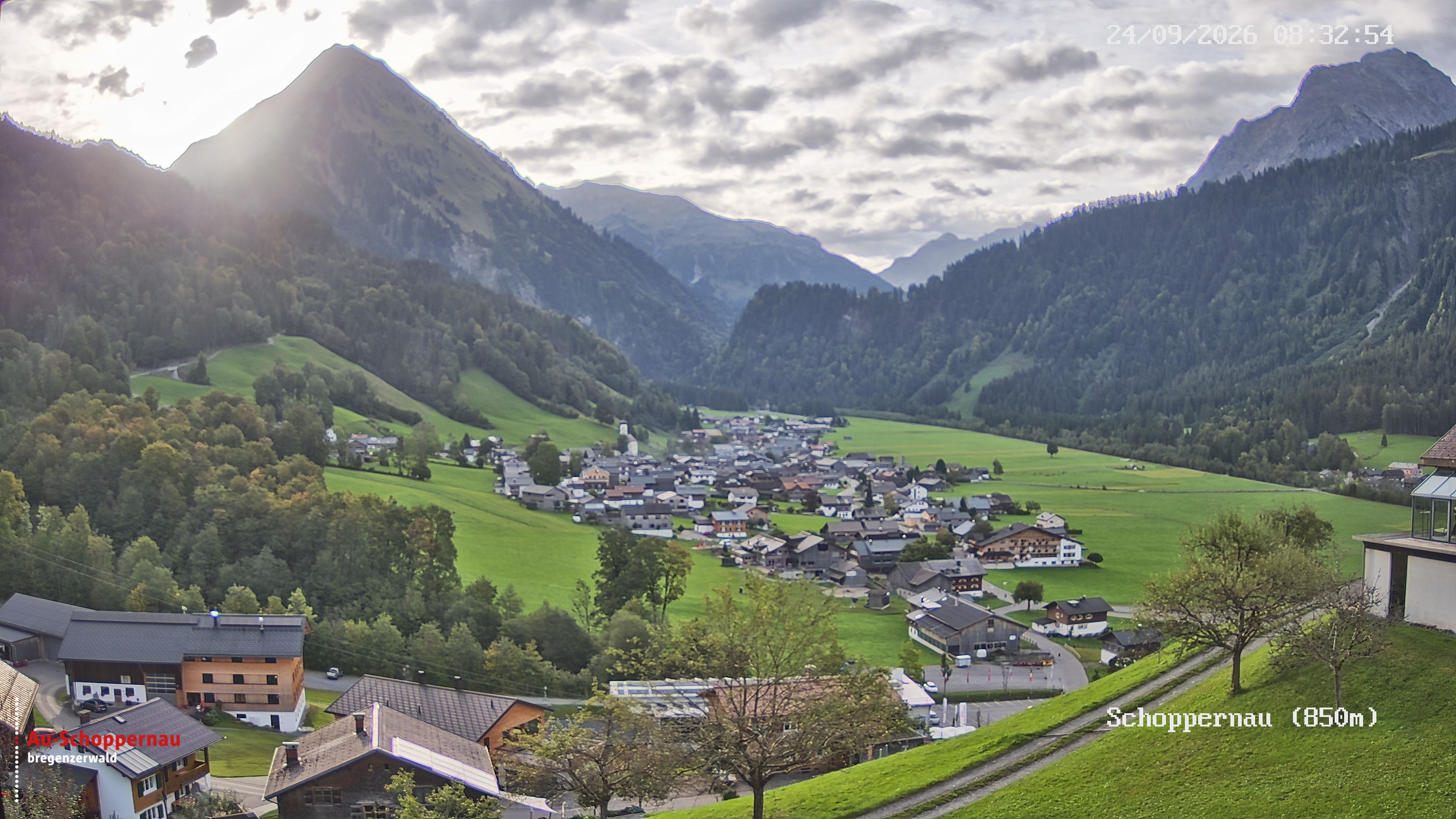 Archiv Foto Webcam Schoppernau im Bregenzerwald
