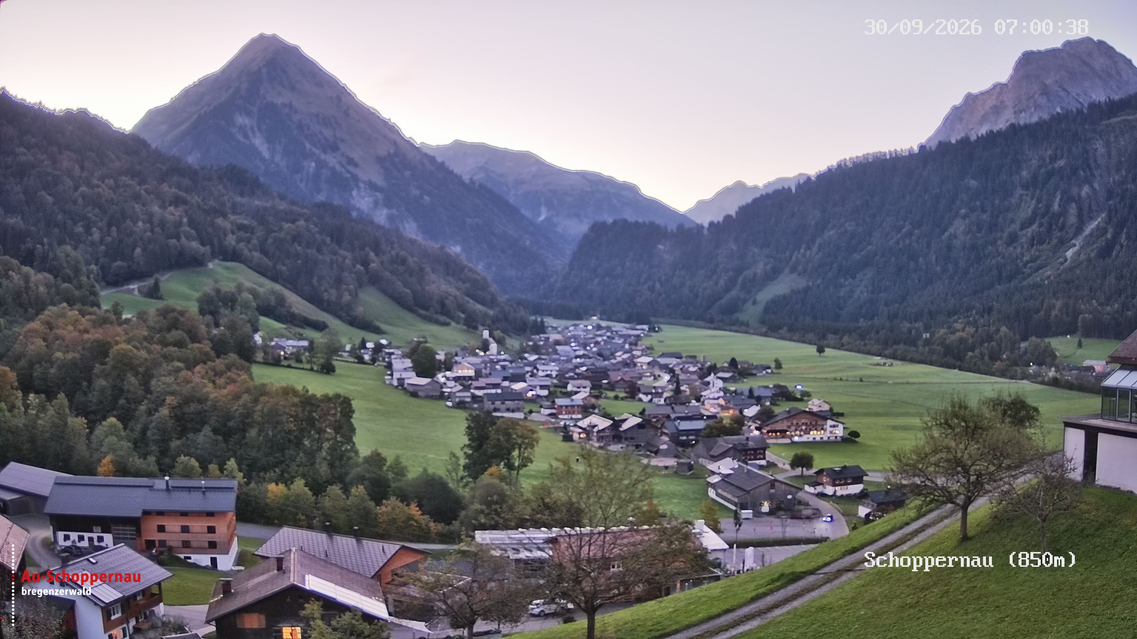 Archiv Foto Webcam Schoppernau im Bregenzerwald