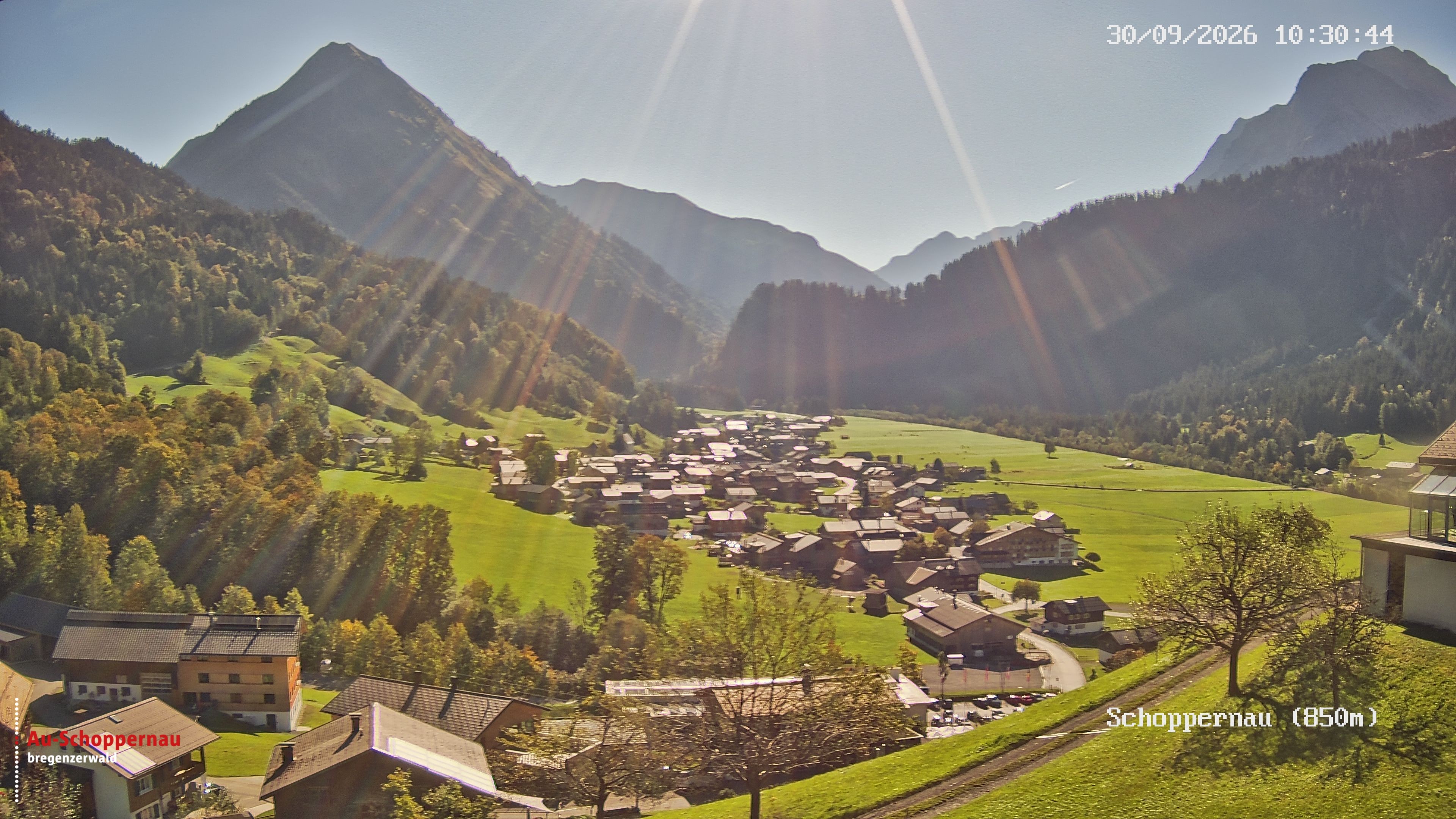 Archiv Foto Webcam Schoppernau im Bregenzerwald