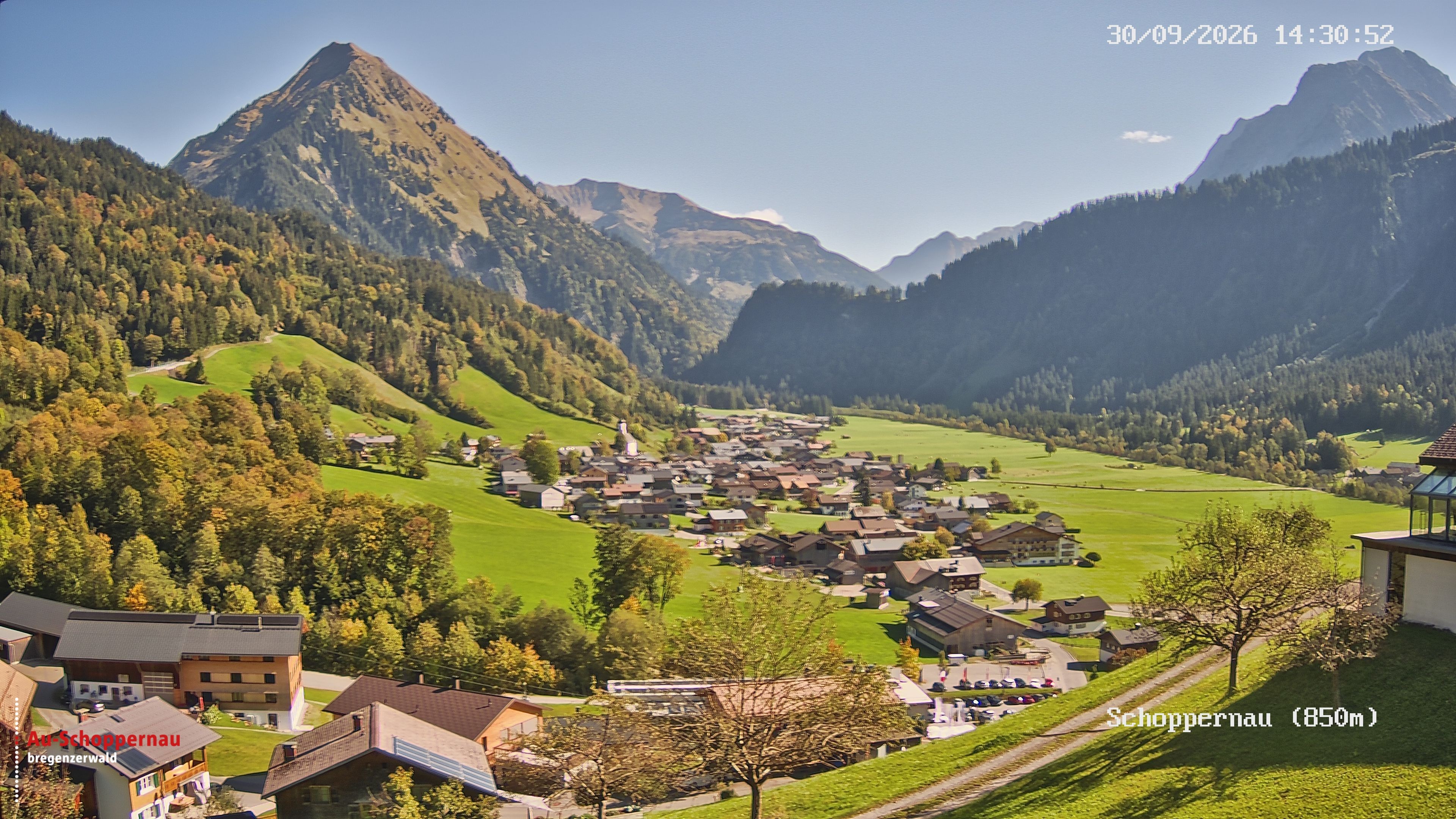 Archived image Webcam Schoppernau in the Bregenzerwald