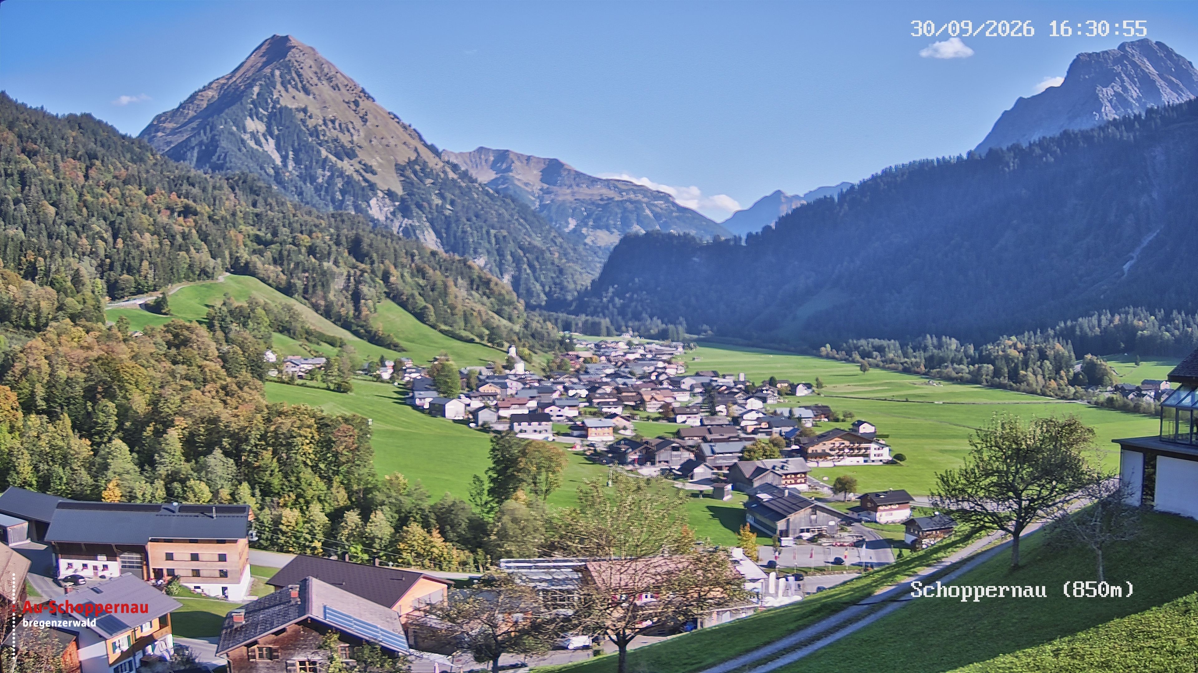 Archiv Foto Webcam Schoppernau im Bregenzerwald