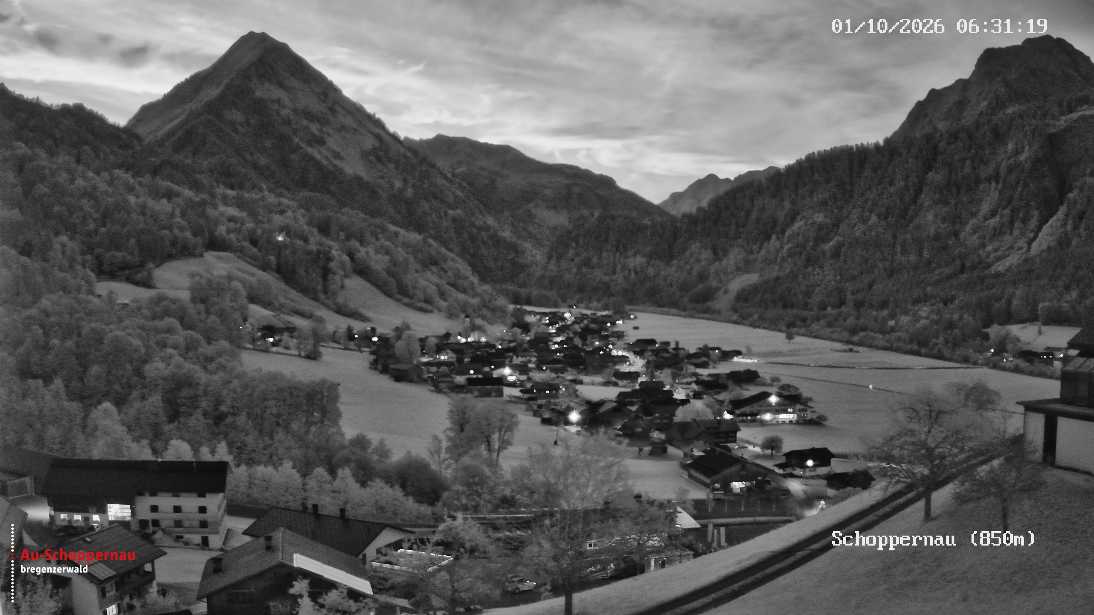 Archiv Foto Webcam Schoppernau im Bregenzerwald