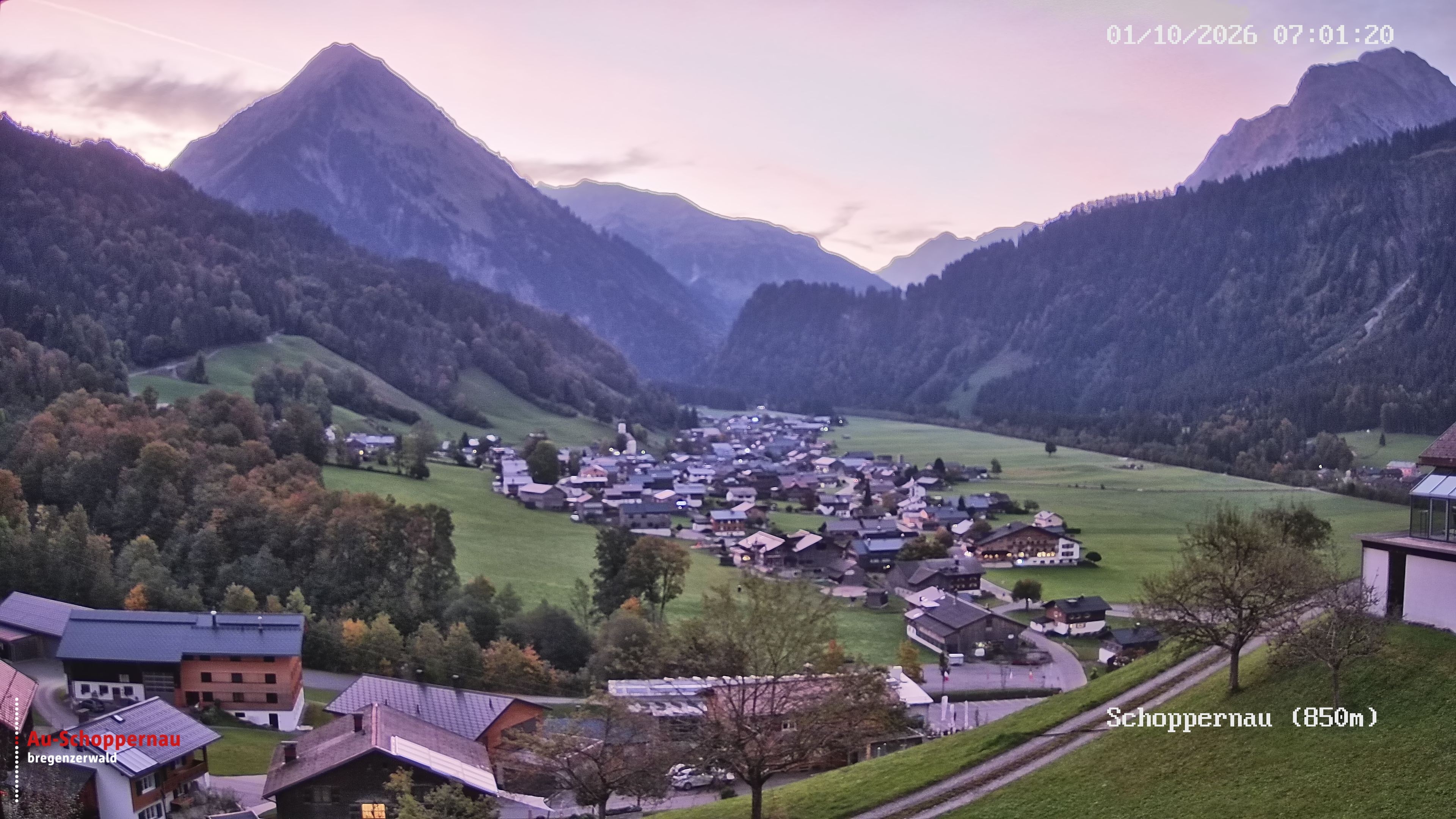 Archiv Foto Webcam Schoppernau im Bregenzerwald