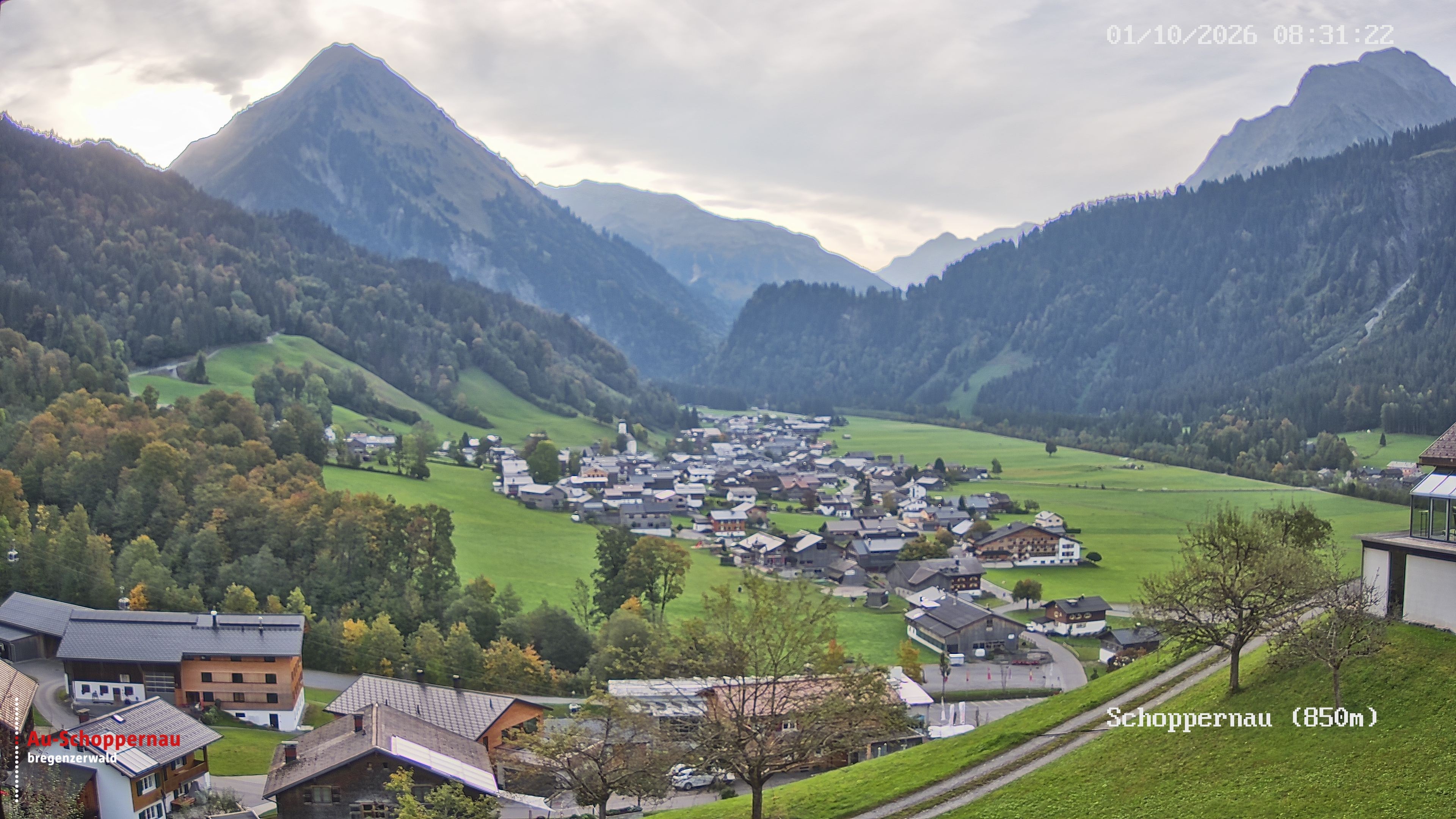 Archiv Foto Webcam Schoppernau im Bregenzerwald