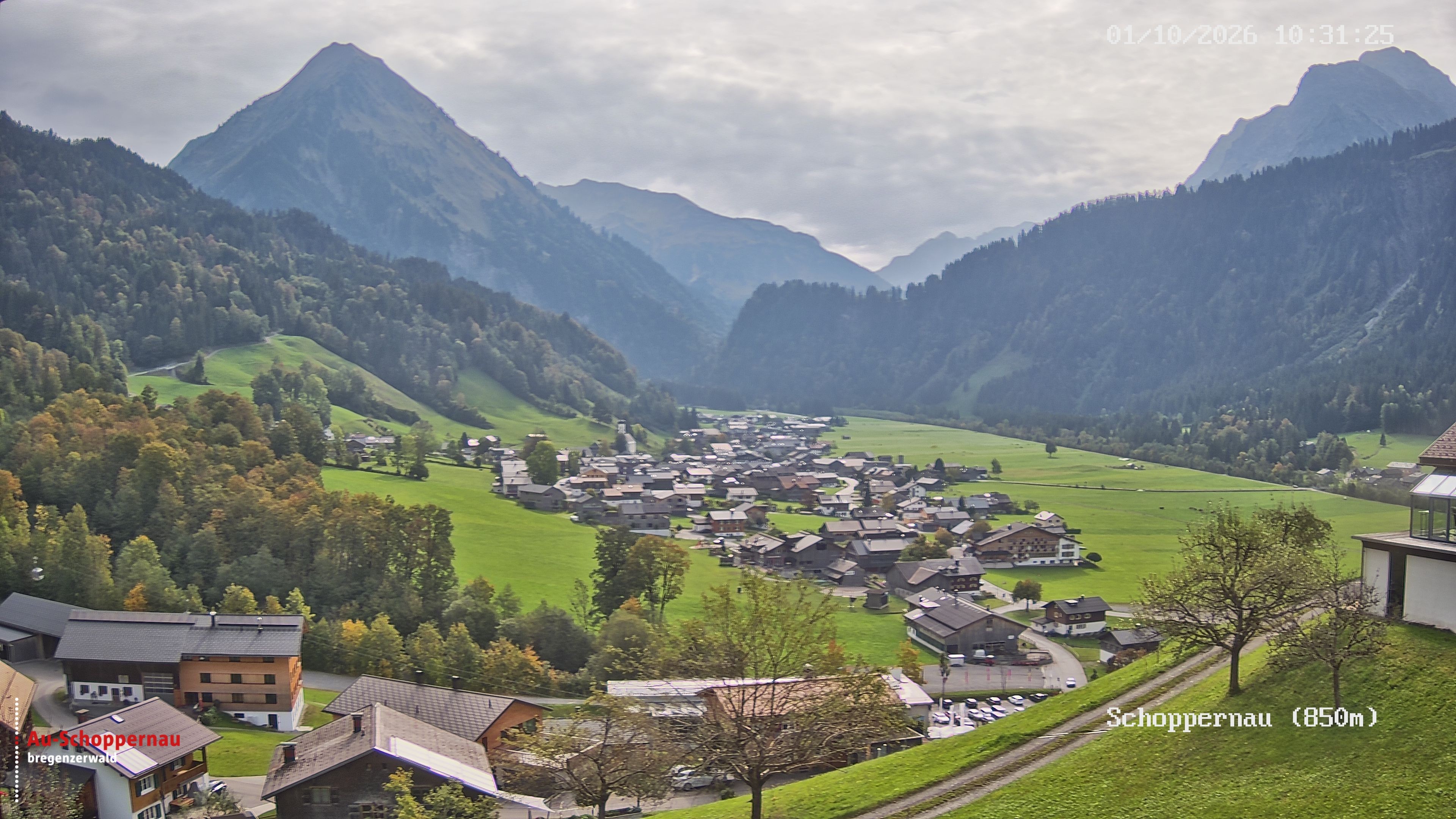 Archiv Foto Webcam Schoppernau im Bregenzerwald