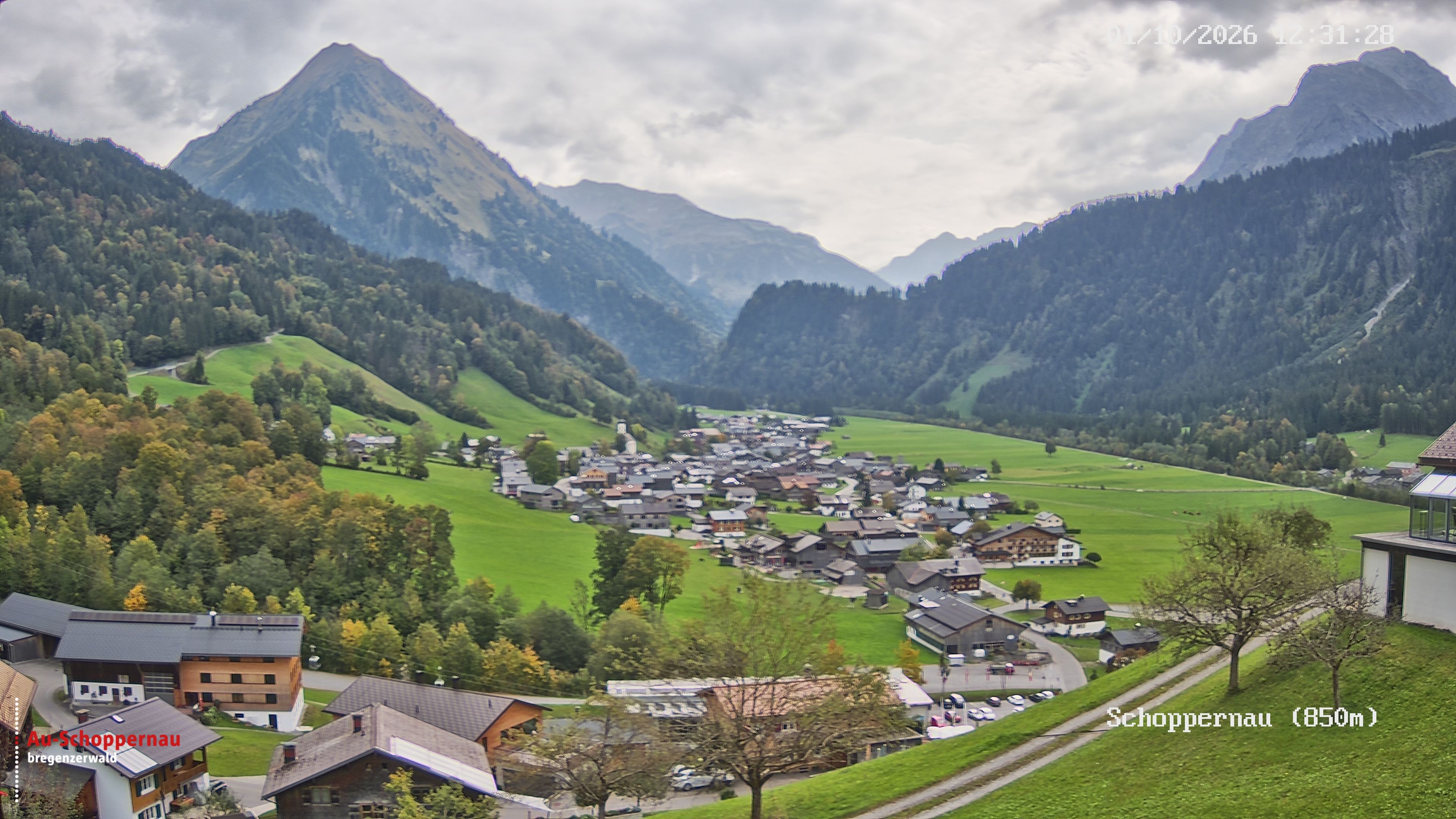 Archiv Foto Webcam Schoppernau im Bregenzerwald