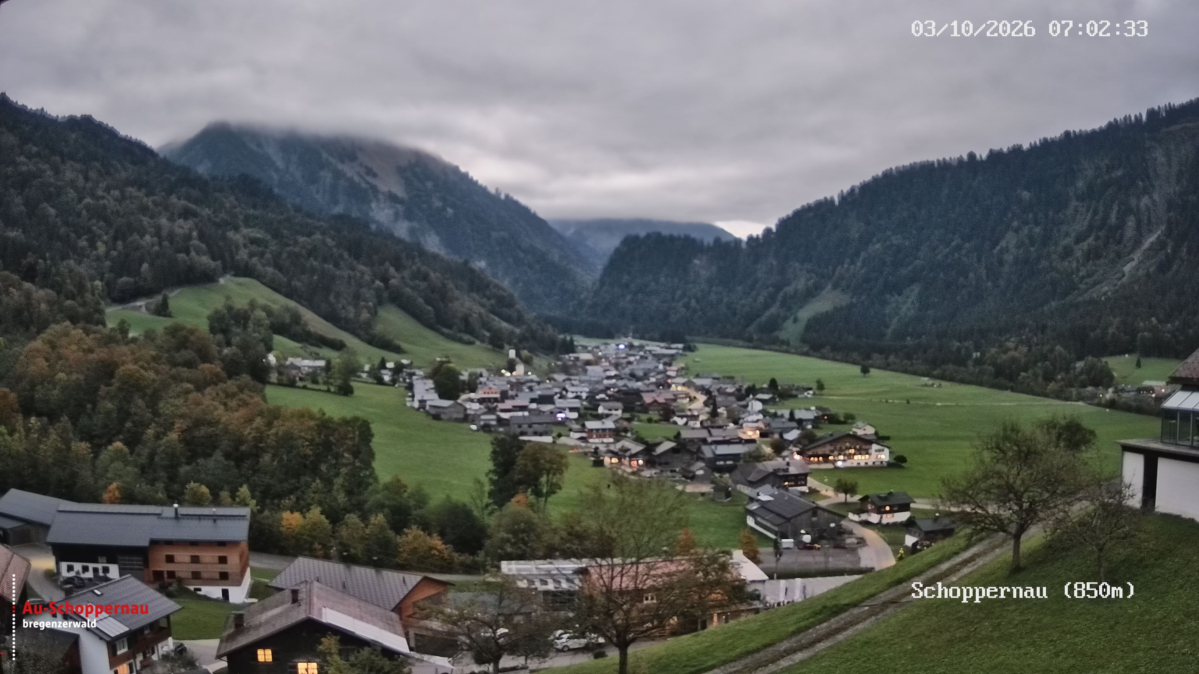 Archiv Foto Webcam Schoppernau im Bregenzerwald