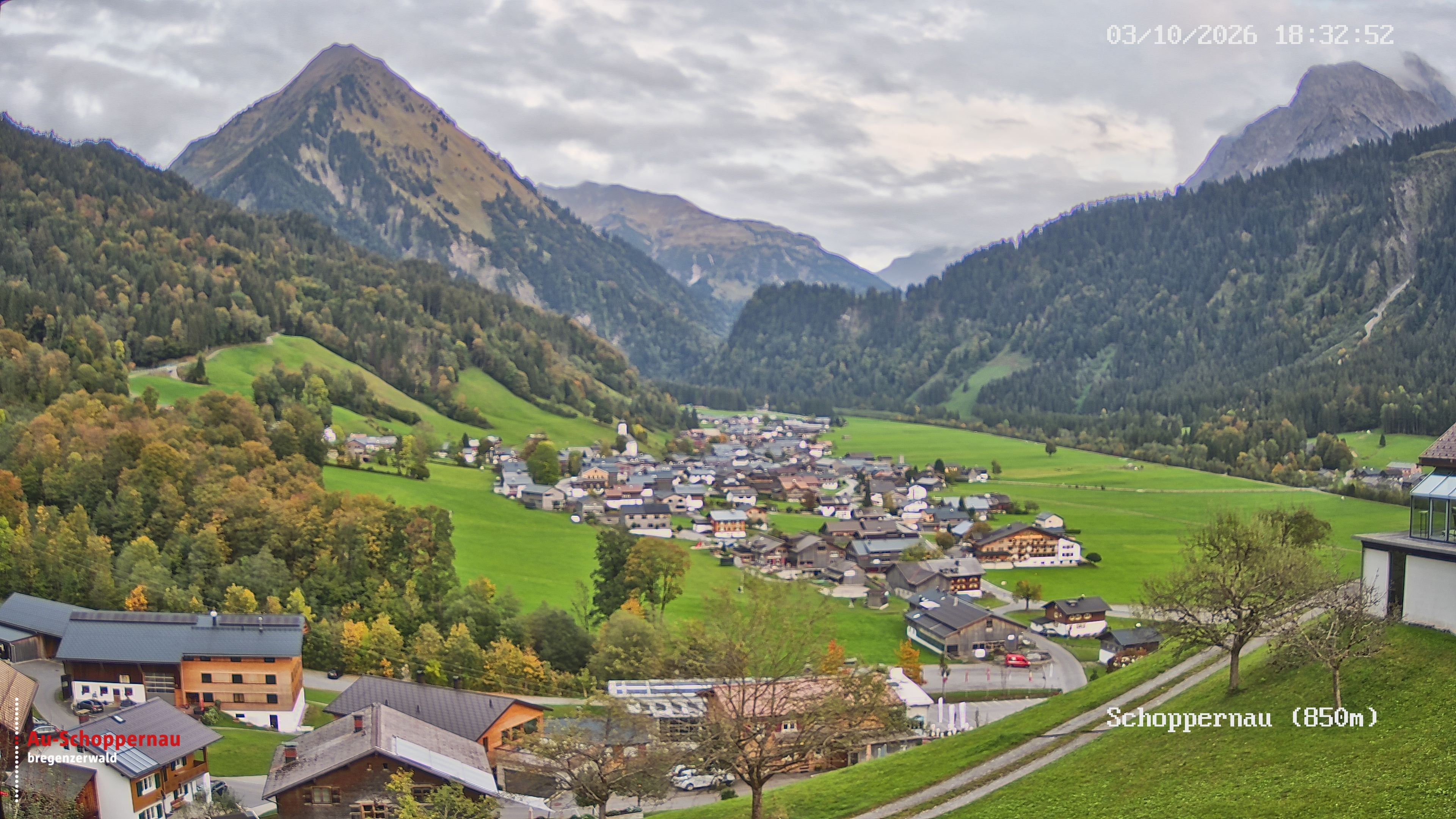Archiv Foto Webcam Schoppernau im Bregenzerwald