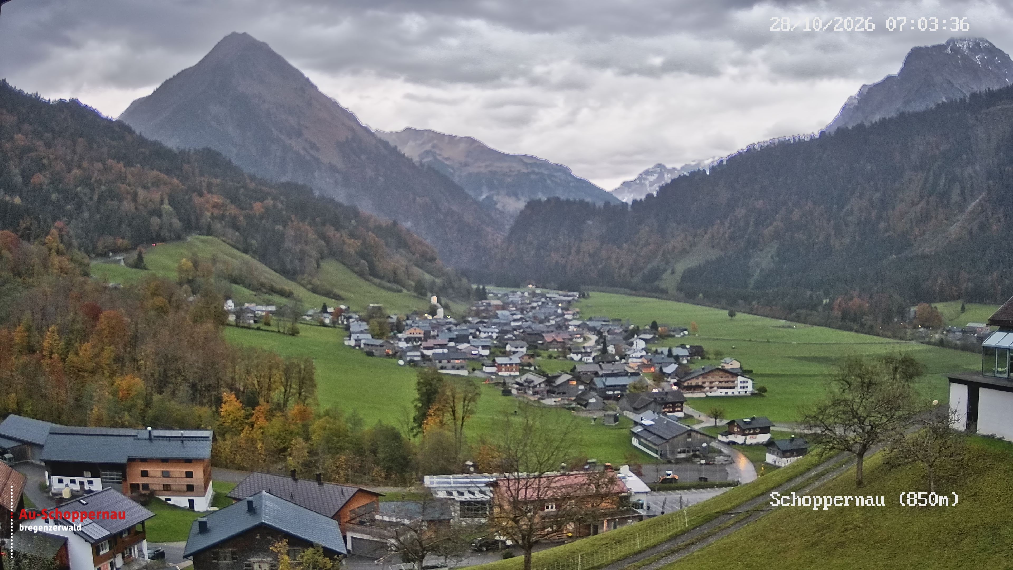 Archiv Foto Webcam Schoppernau im Bregenzerwald