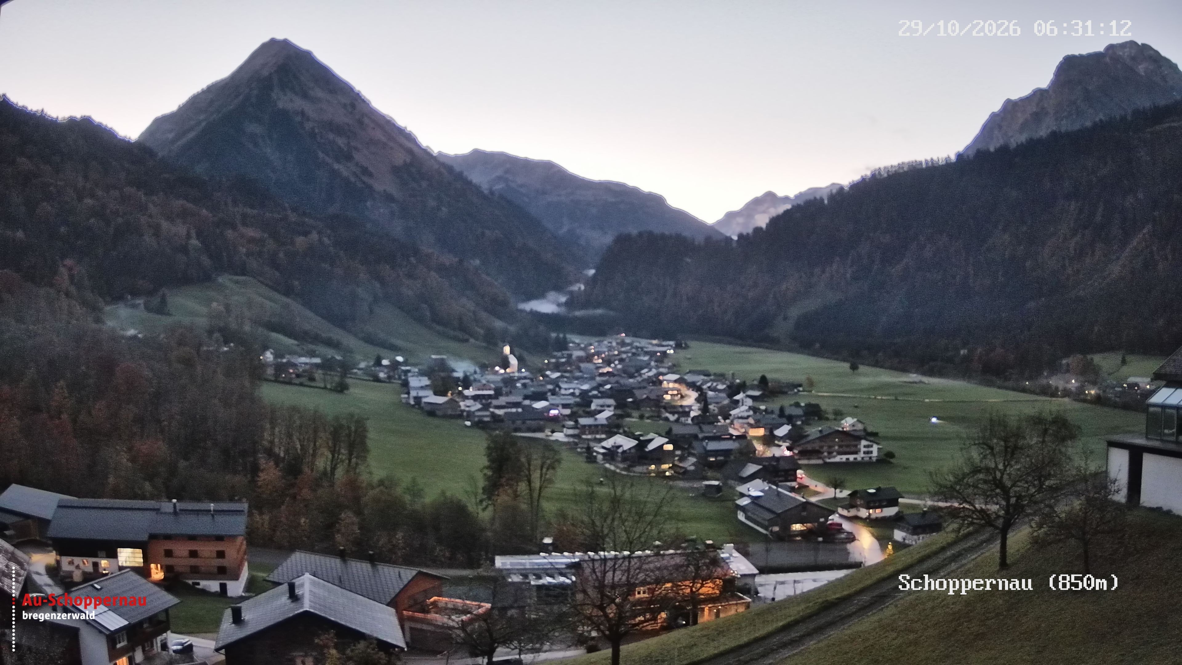 Archiv Foto Webcam Schoppernau im Bregenzerwald