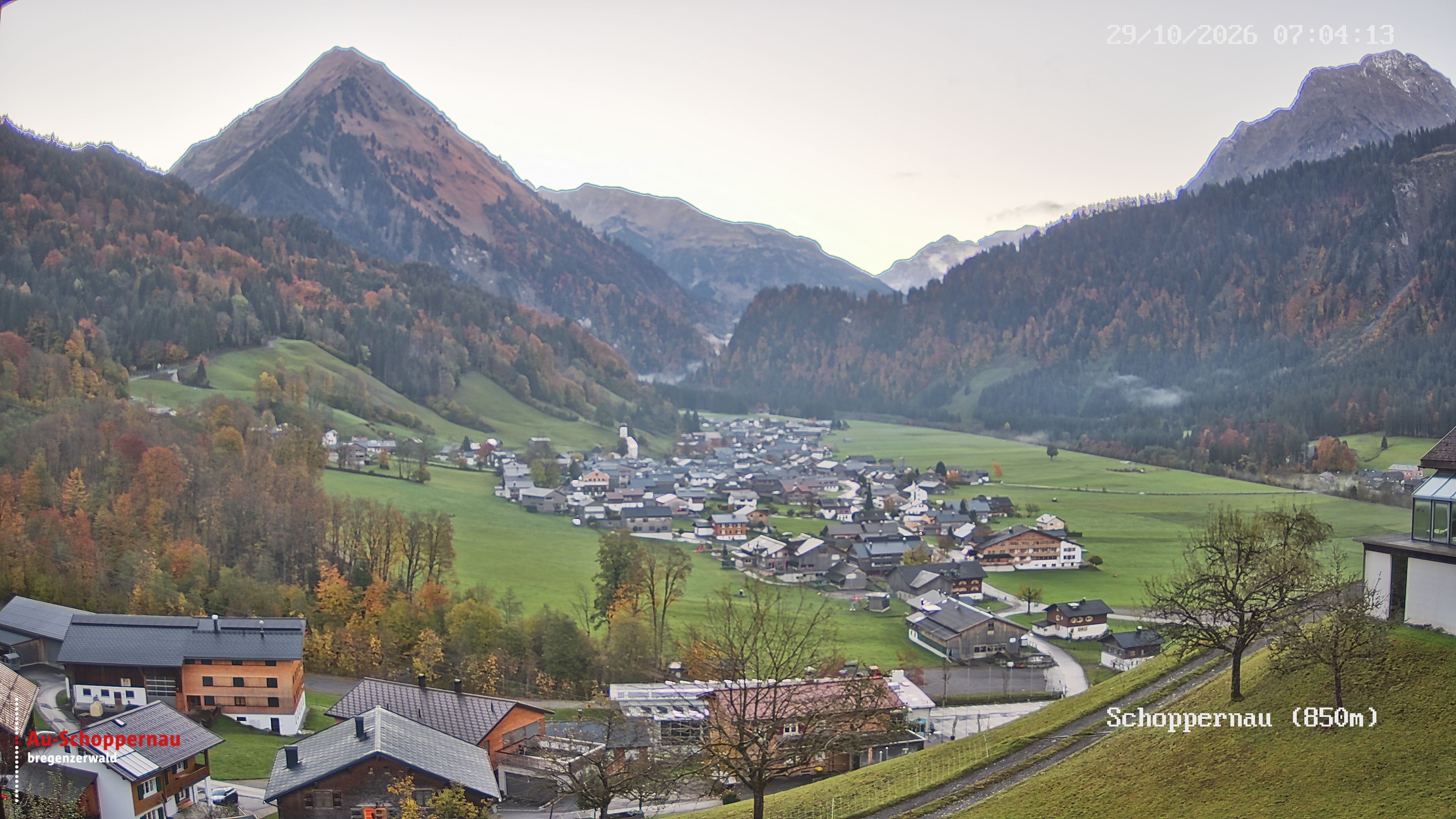Archiv Foto Webcam Schoppernau im Bregenzerwald
