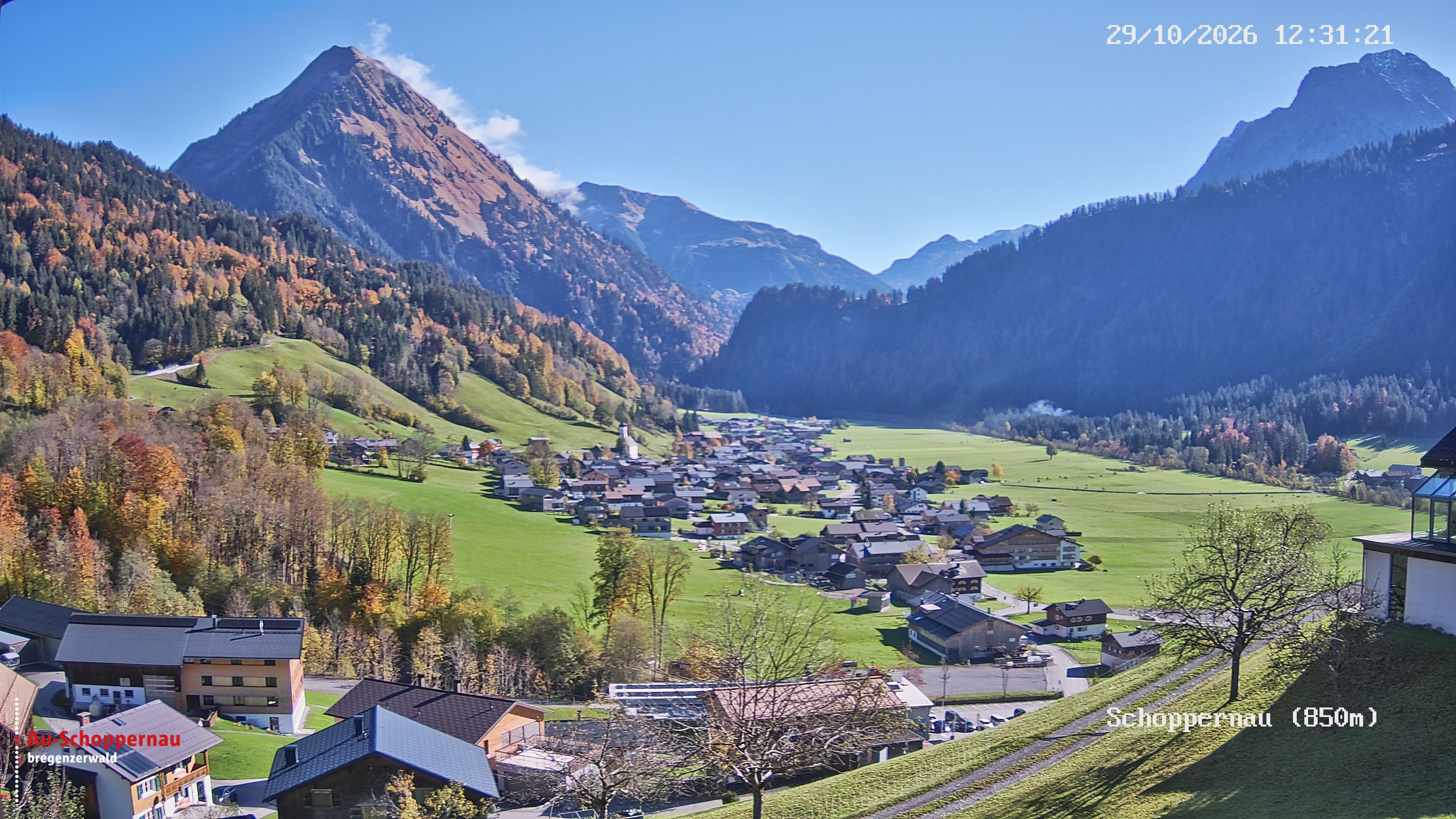 Archiv Foto Webcam Schoppernau im Bregenzerwald