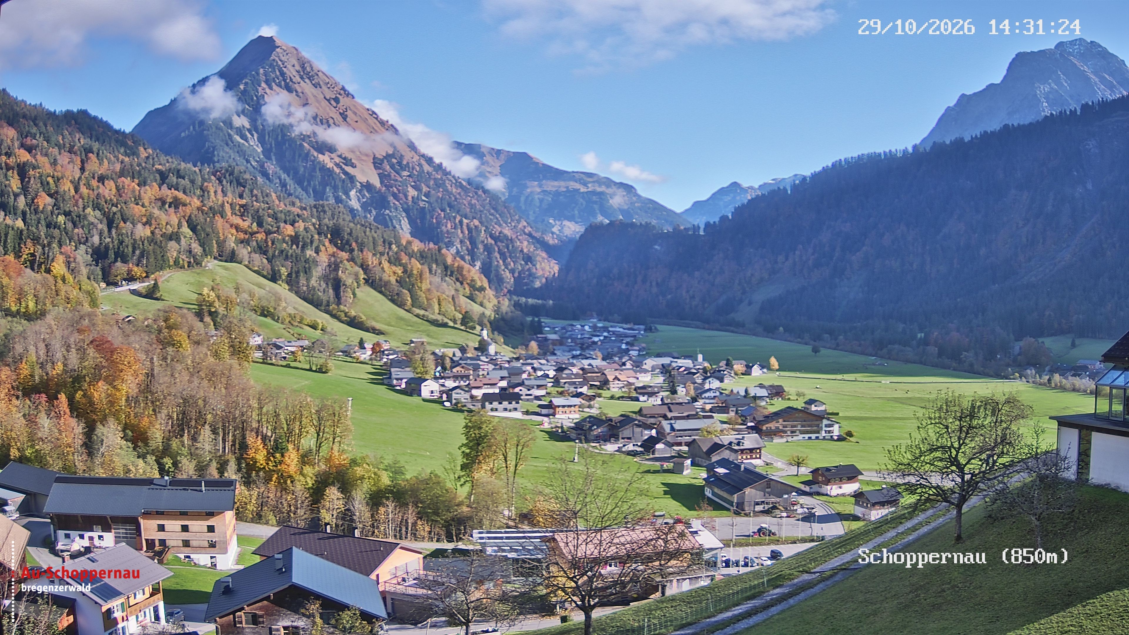 Archiv Foto Webcam Schoppernau im Bregenzerwald