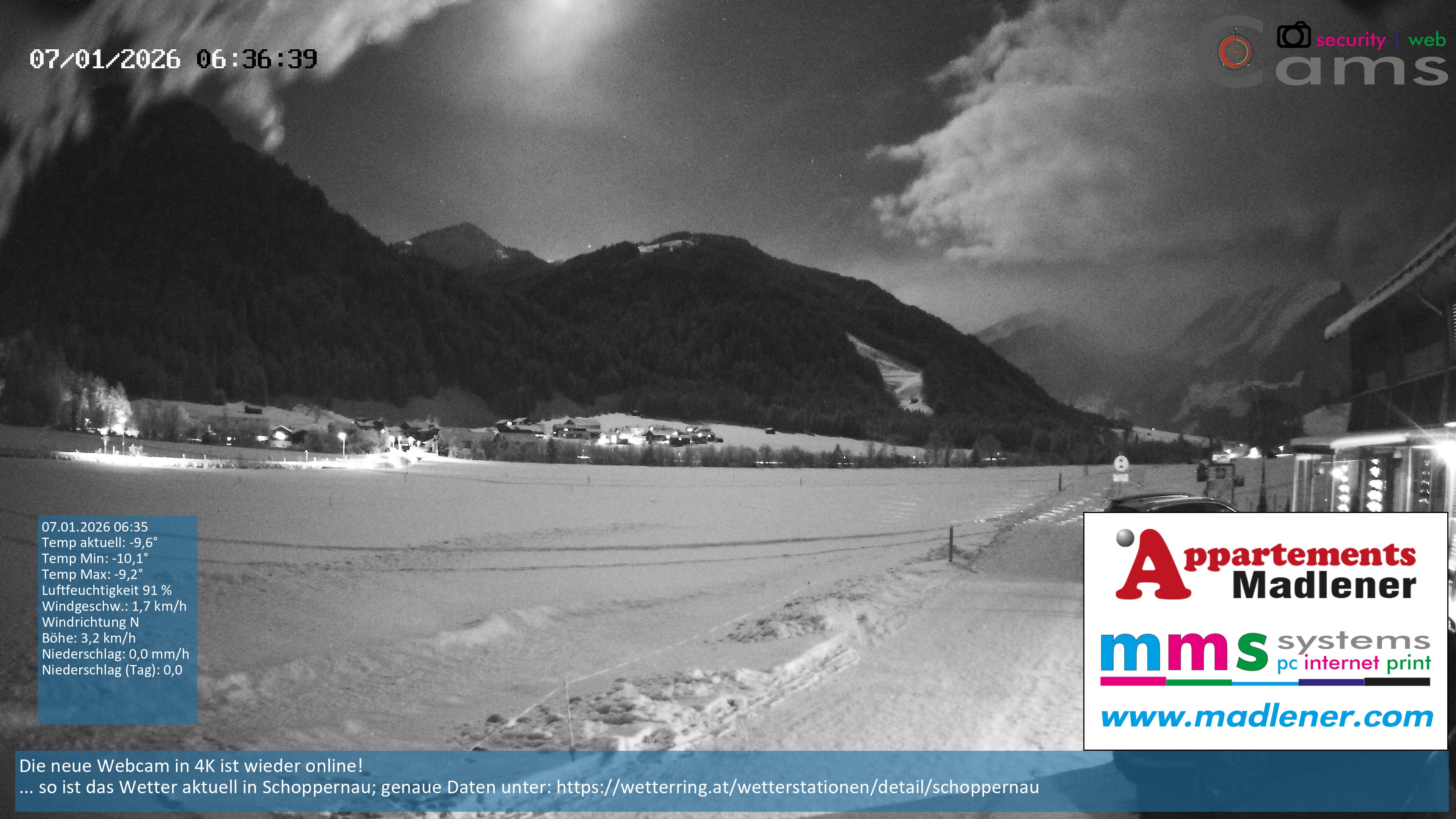 Archiv Foto Webcam Schoppernau Unterdorf im Bregenzerwald
