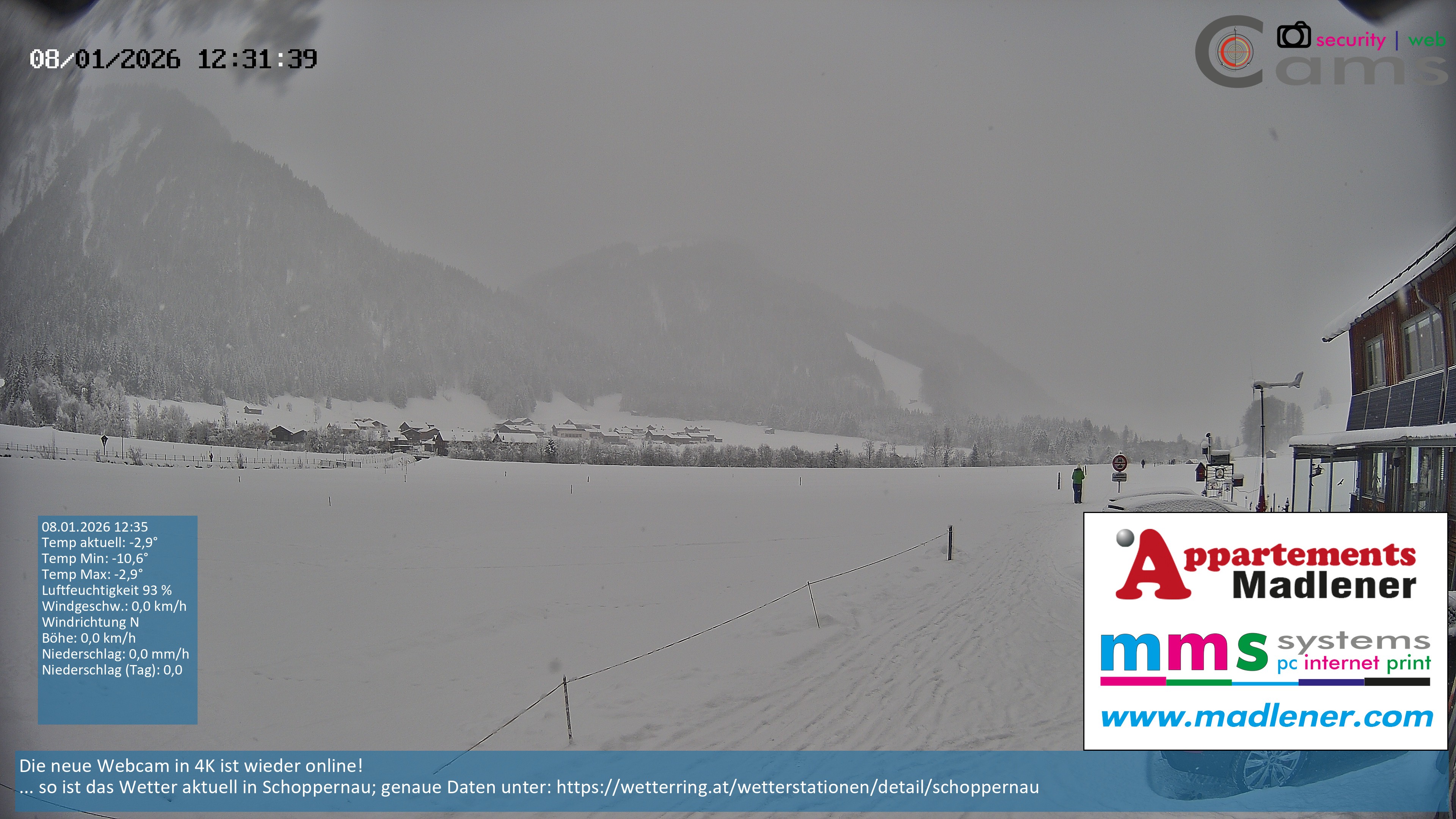 Archiv Foto Webcam Schoppernau Unterdorf im Bregenzerwald