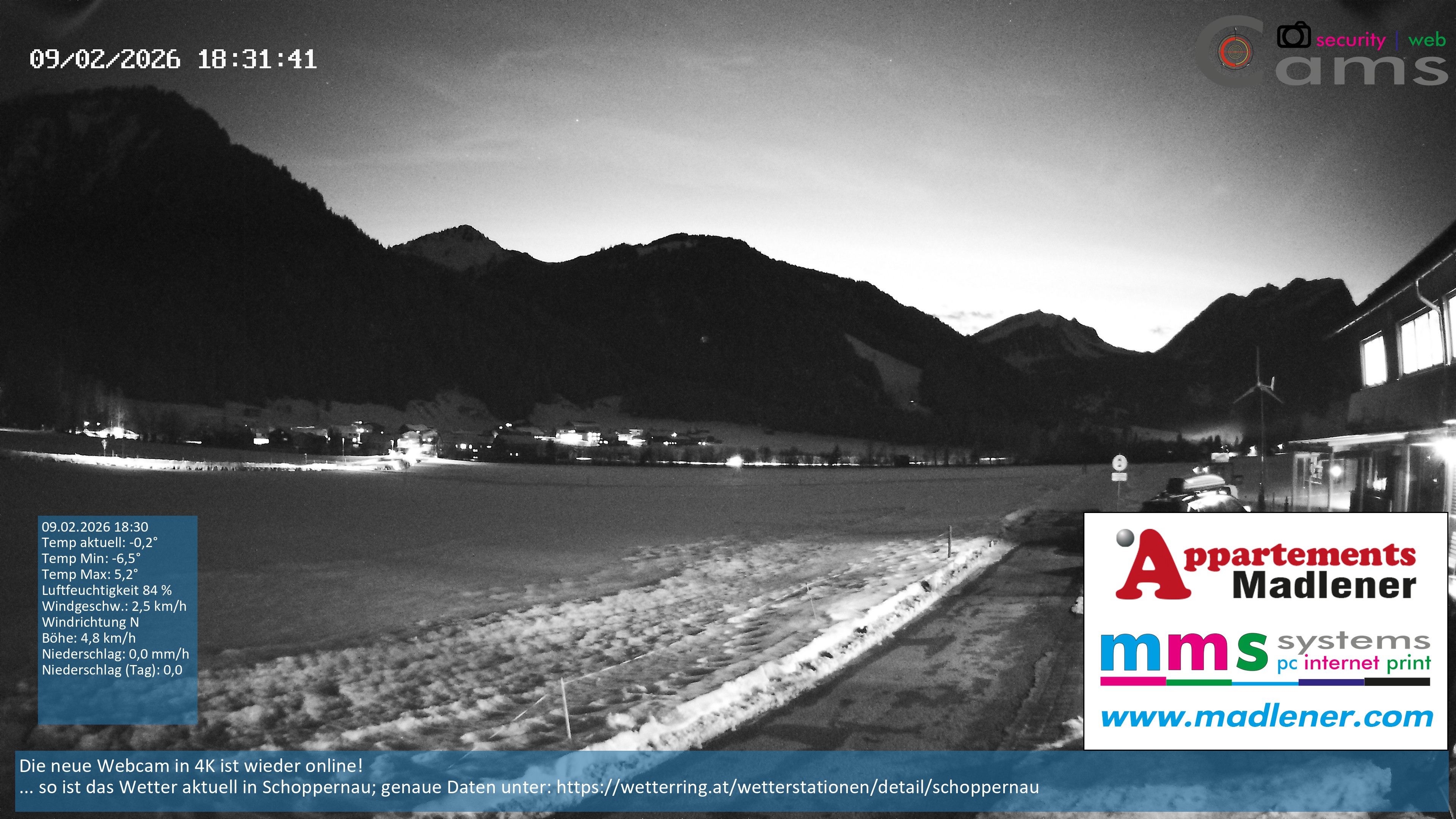 Archived image Webcam Schoppernau lower valley in the Bregenzerwald