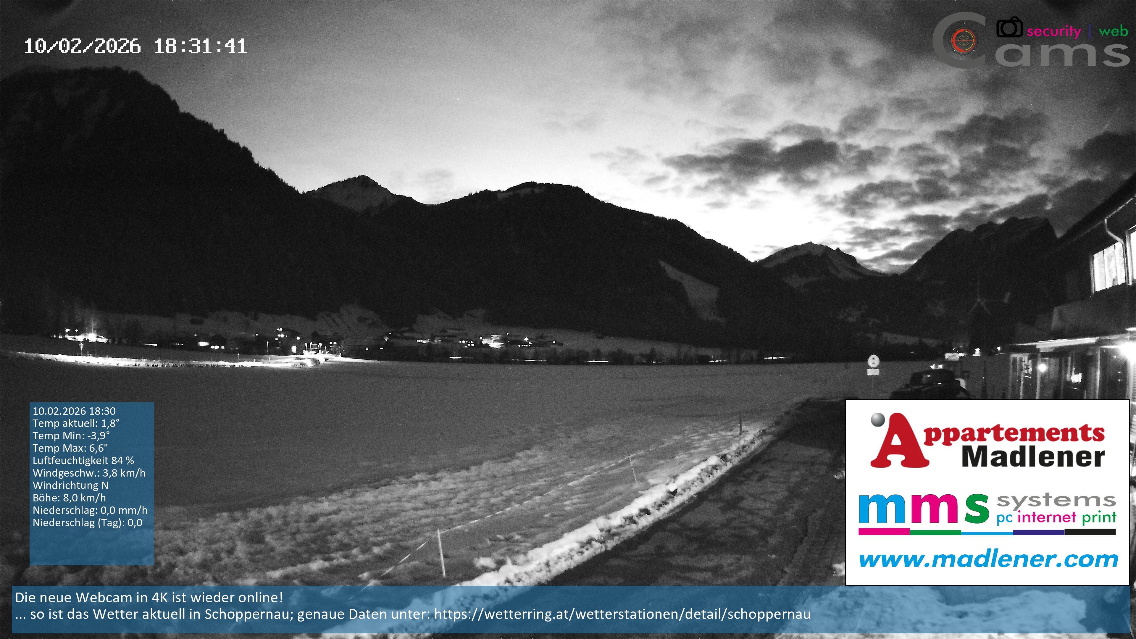 Archiv Foto Webcam Schoppernau Unterdorf im Bregenzerwald