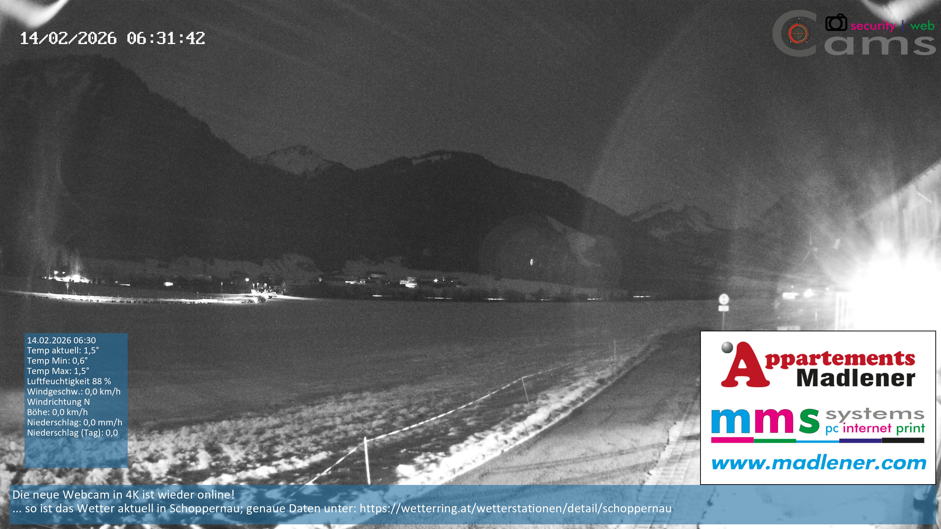 Archiv Foto Webcam Schoppernau Unterdorf im Bregenzerwald