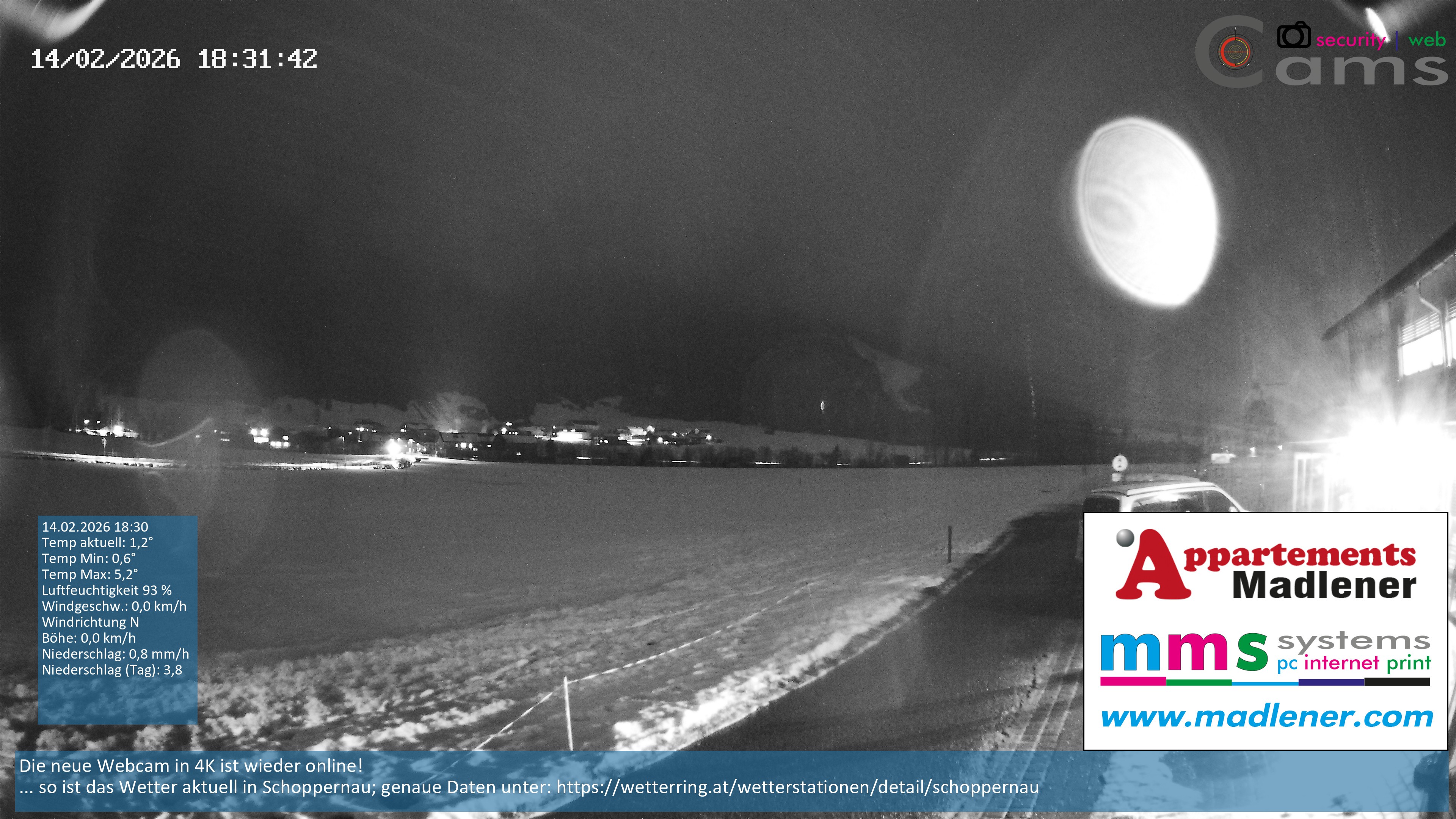 Archiv Foto Webcam Schoppernau Unterdorf im Bregenzerwald