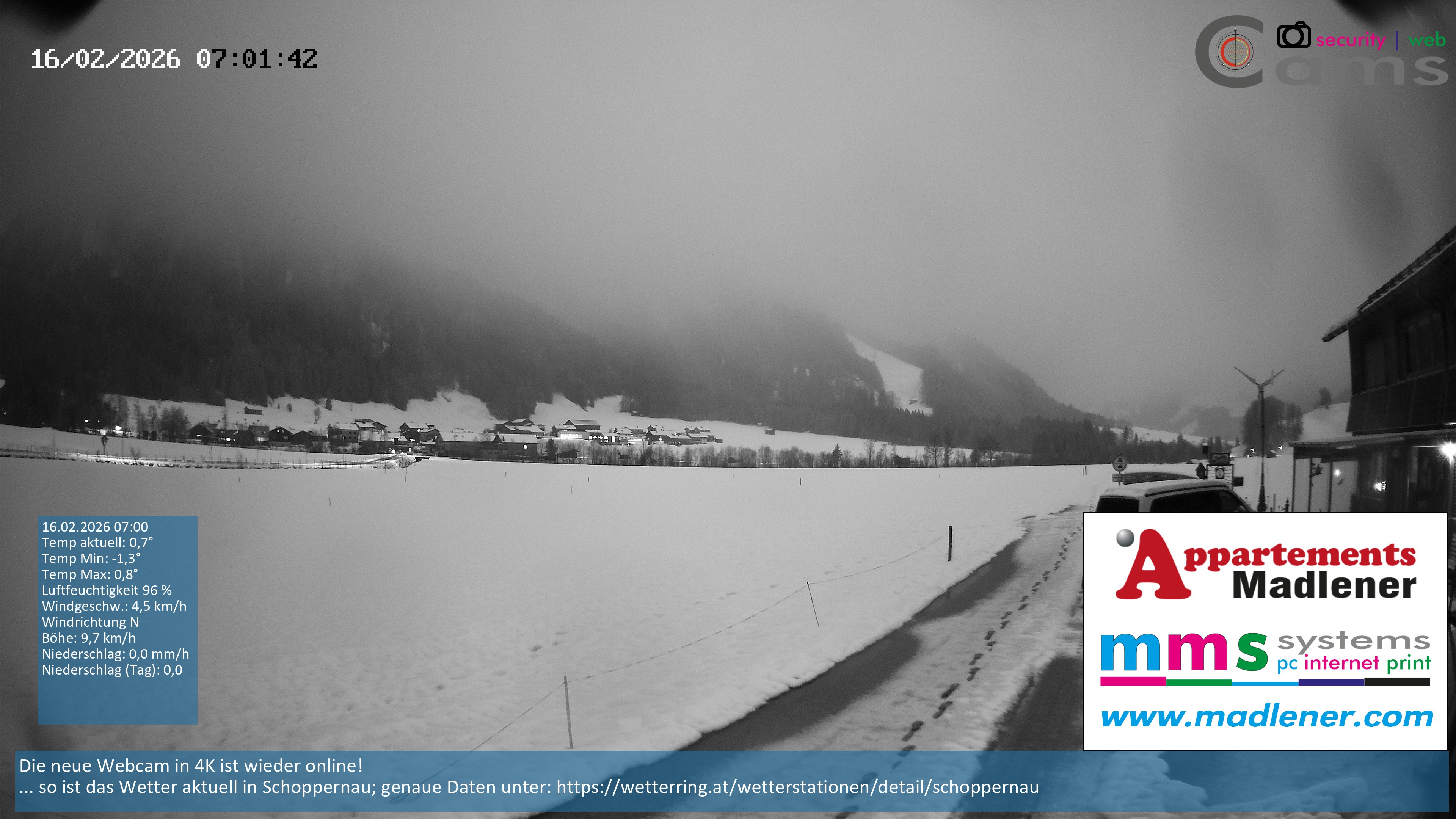 Archiv Foto Webcam Schoppernau Unterdorf im Bregenzerwald