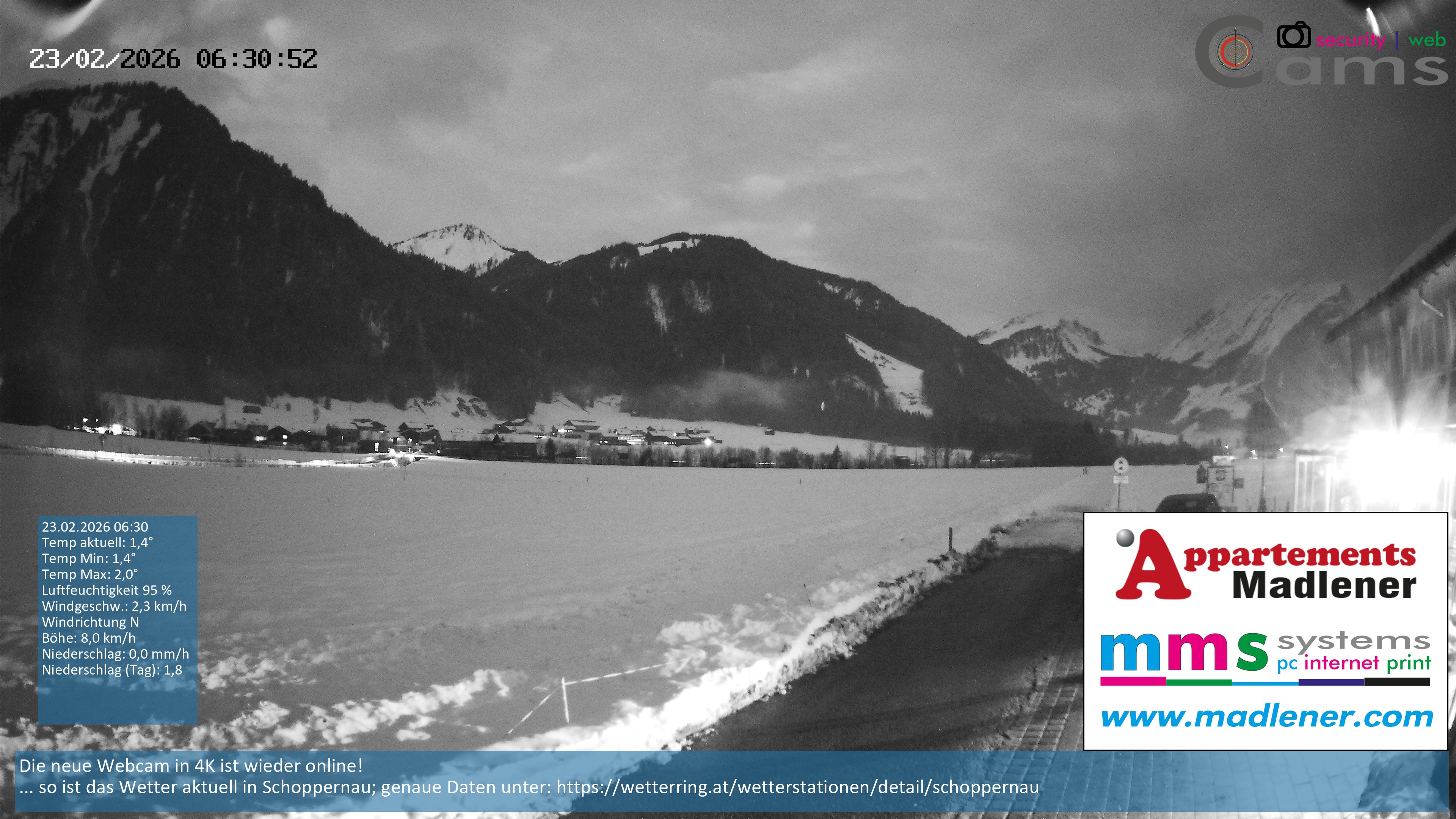 Archiv Foto Webcam Schoppernau Unterdorf im Bregenzerwald