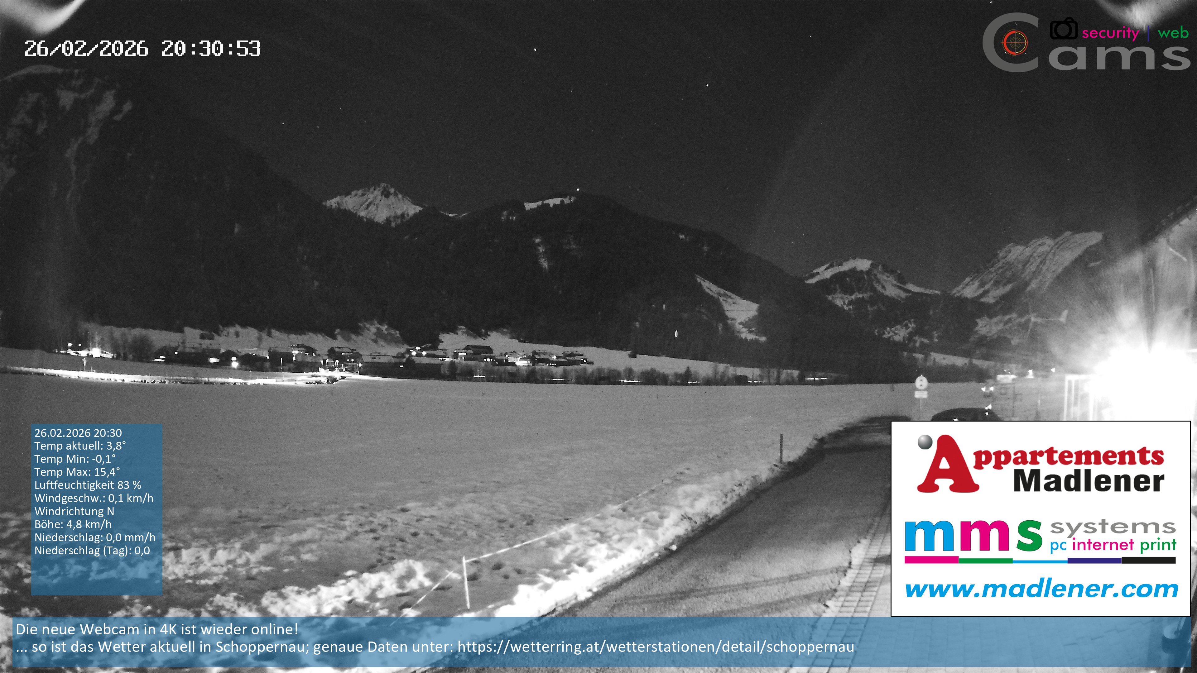 Archived image Webcam Schoppernau lower valley in the Bregenzerwald
