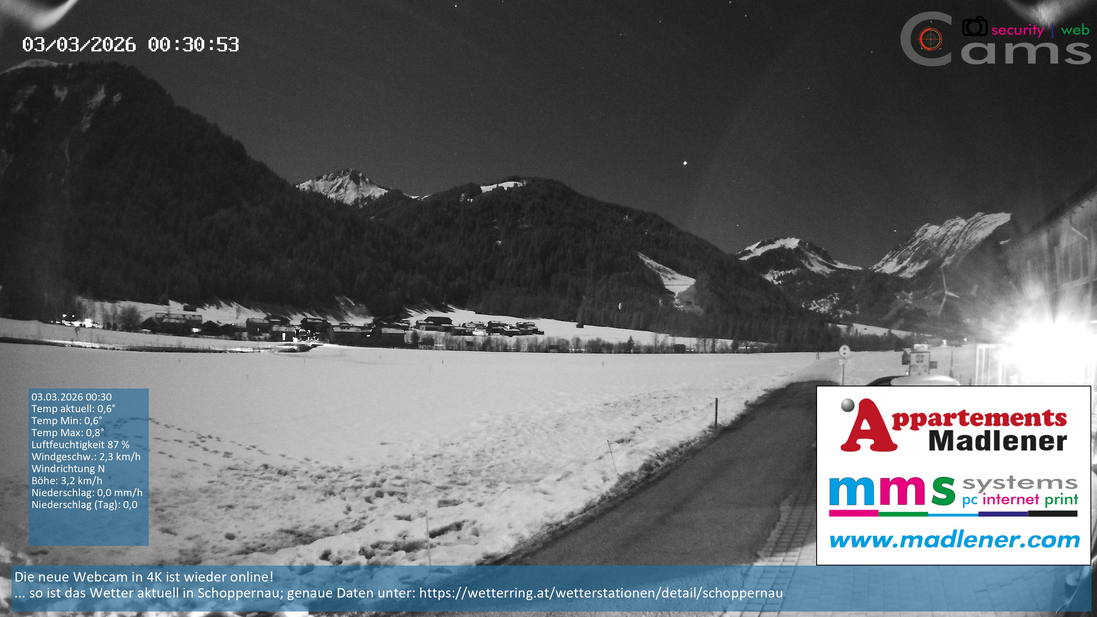 Archiv Foto Webcam Schoppernau Unterdorf im Bregenzerwald