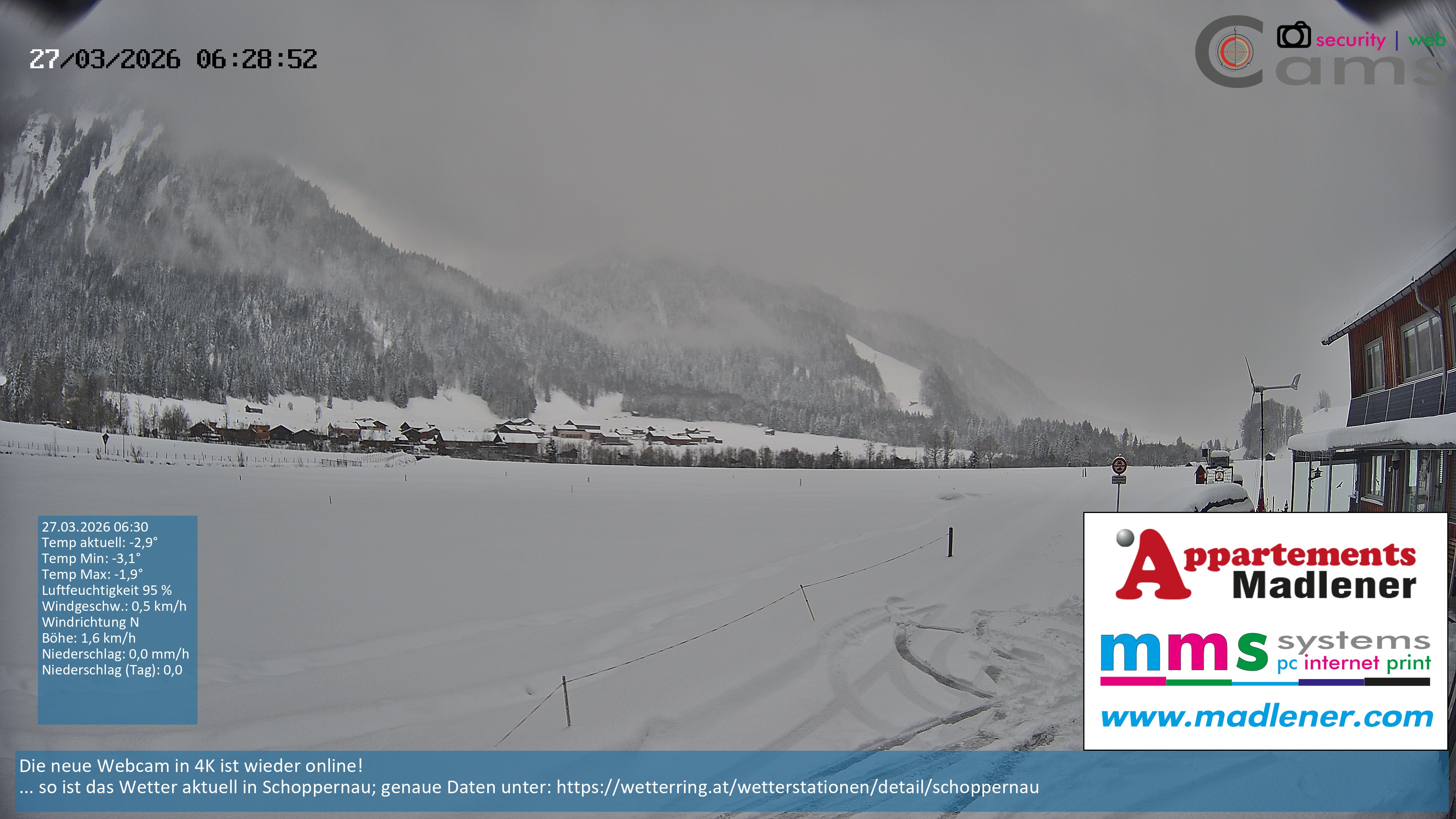 Archived image Webcam Schoppernau lower valley in the Bregenzerwald
