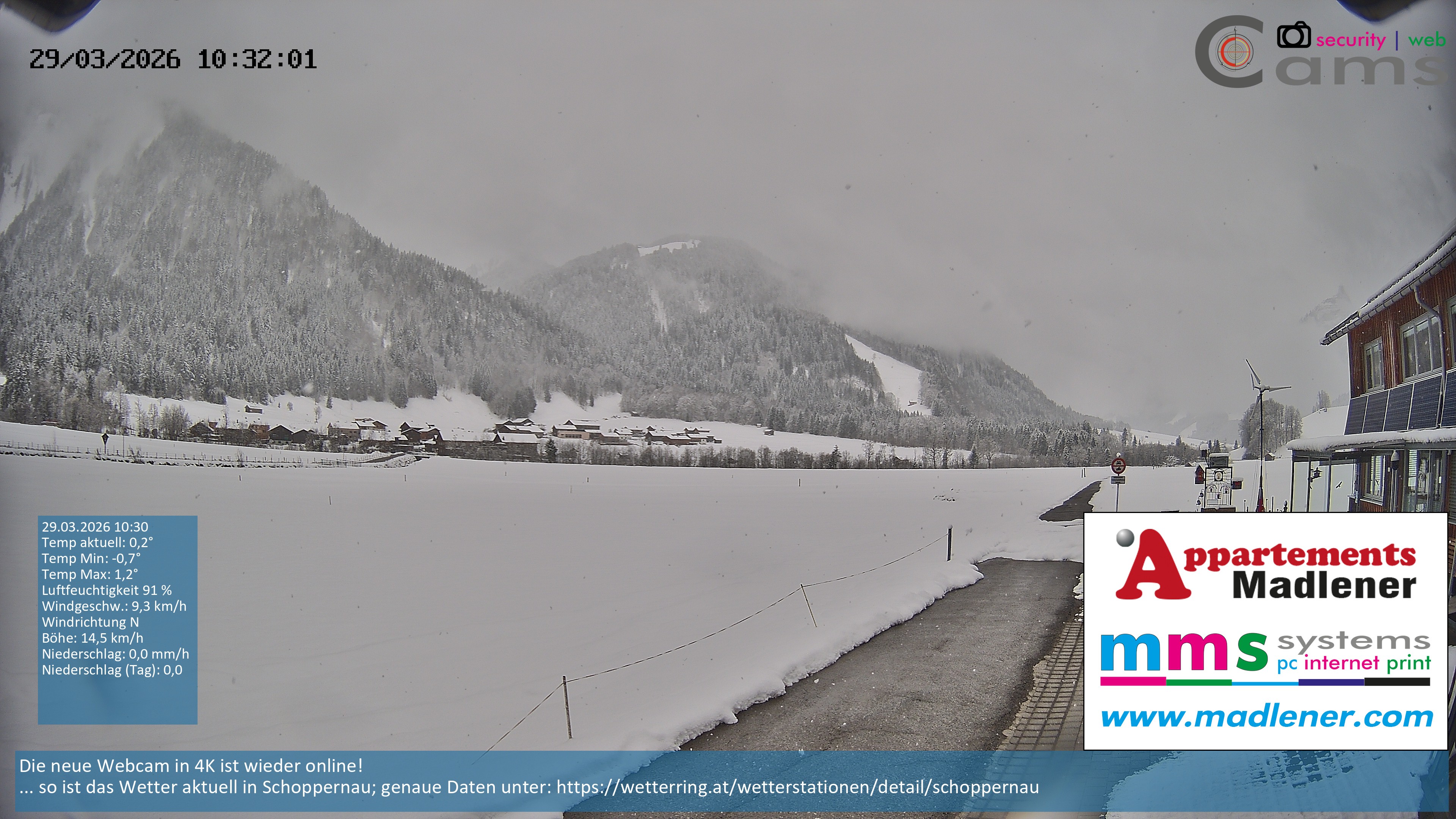 Archiv Foto Webcam Schoppernau Unterdorf im Bregenzerwald