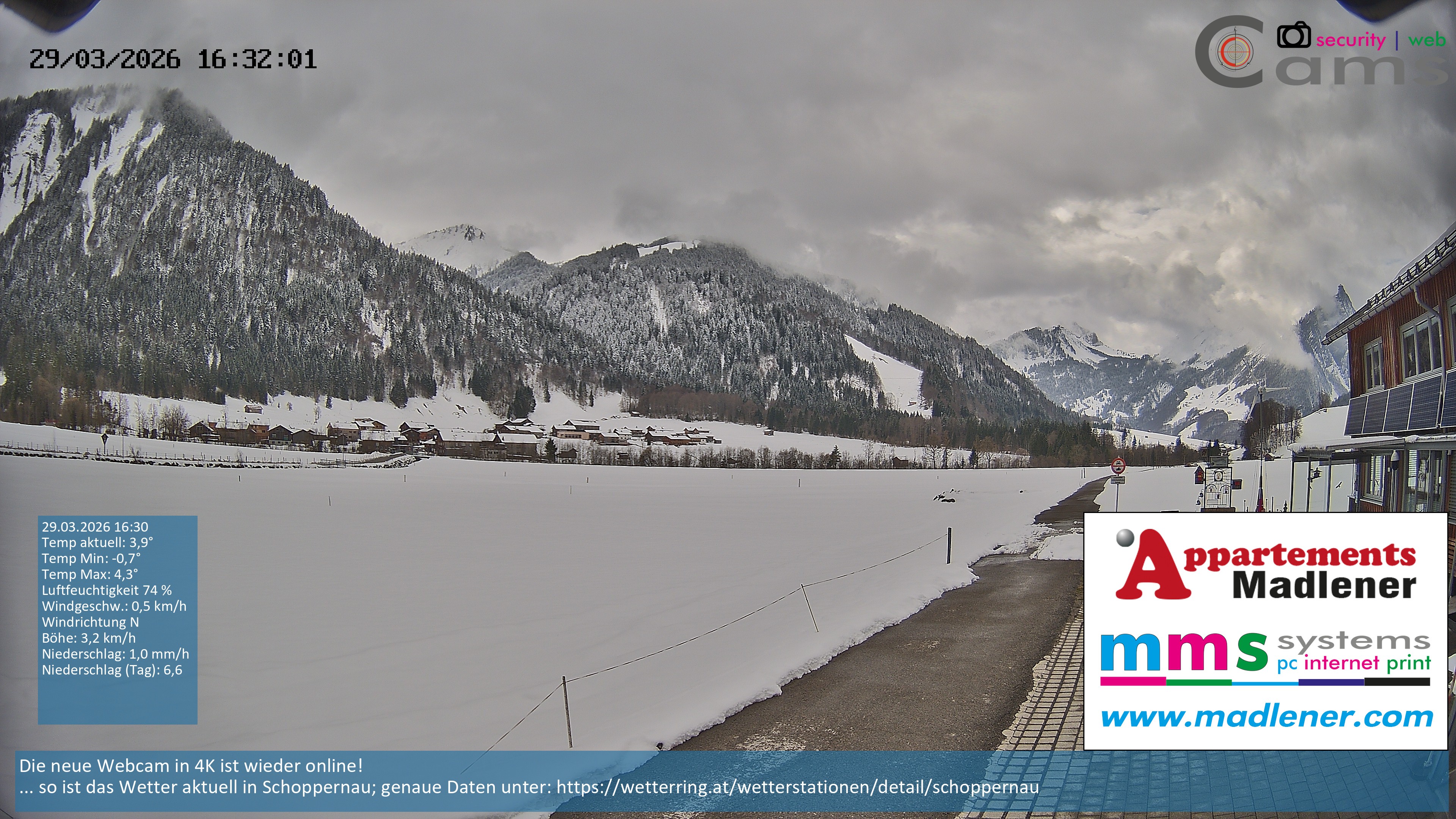 Archiv Foto Webcam Schoppernau Unterdorf im Bregenzerwald