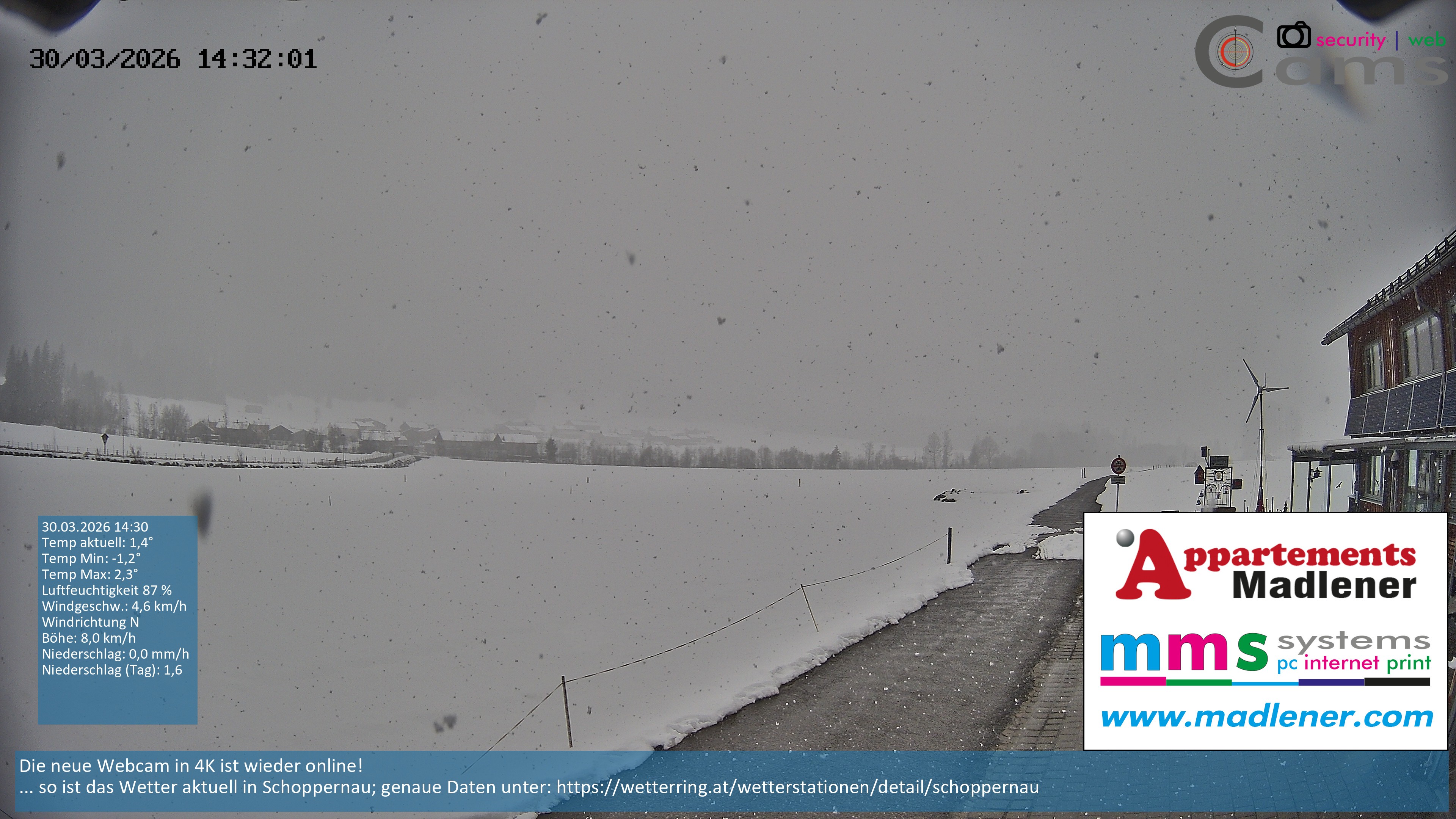 Archiv Foto Webcam Schoppernau Unterdorf im Bregenzerwald