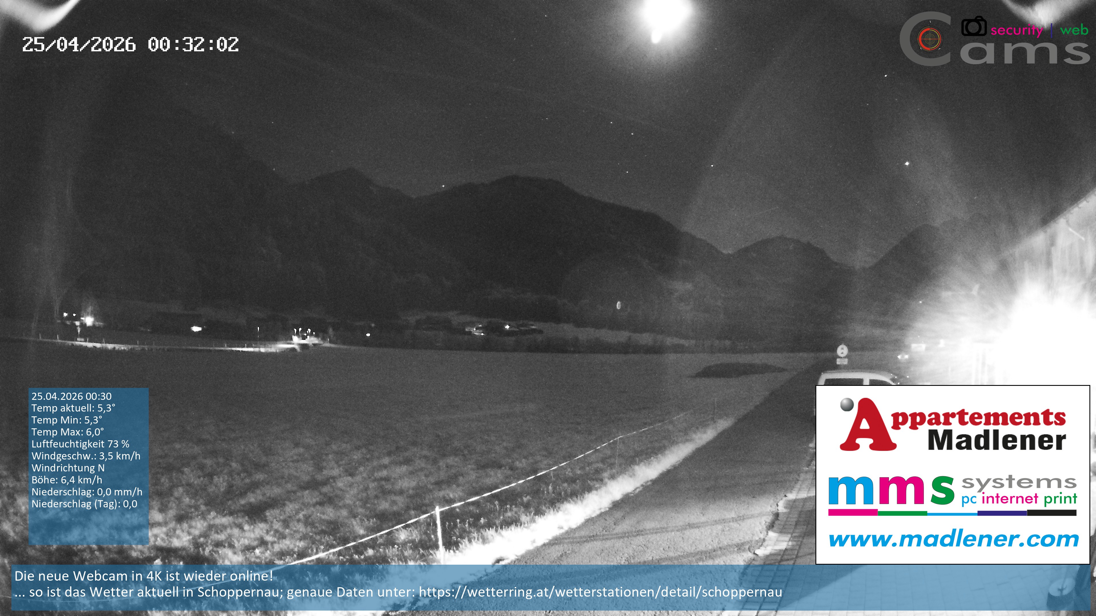 Archived image Webcam Schoppernau lower valley in the Bregenzerwald