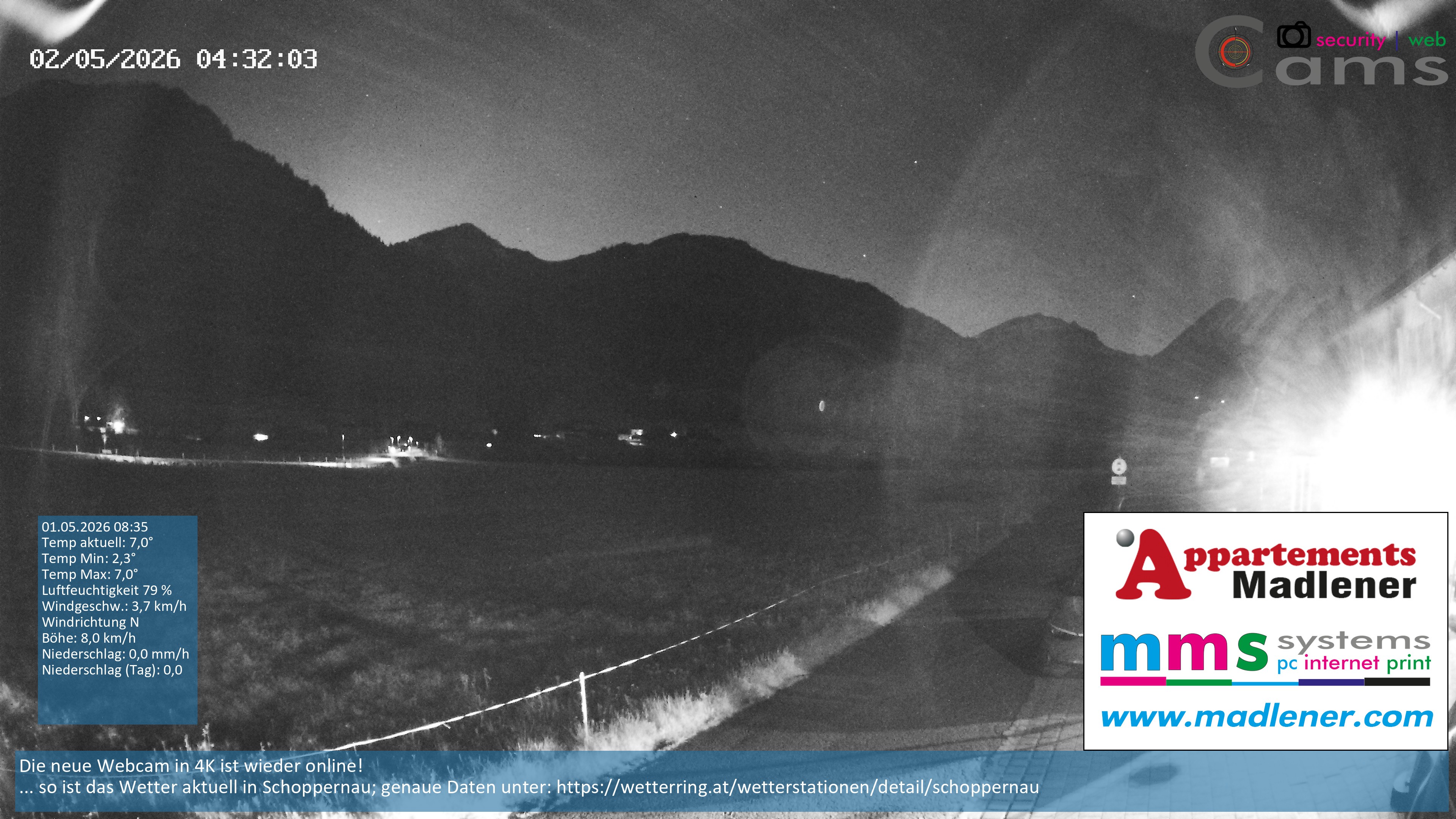 Archived image Webcam Schoppernau lower valley in the Bregenzerwald